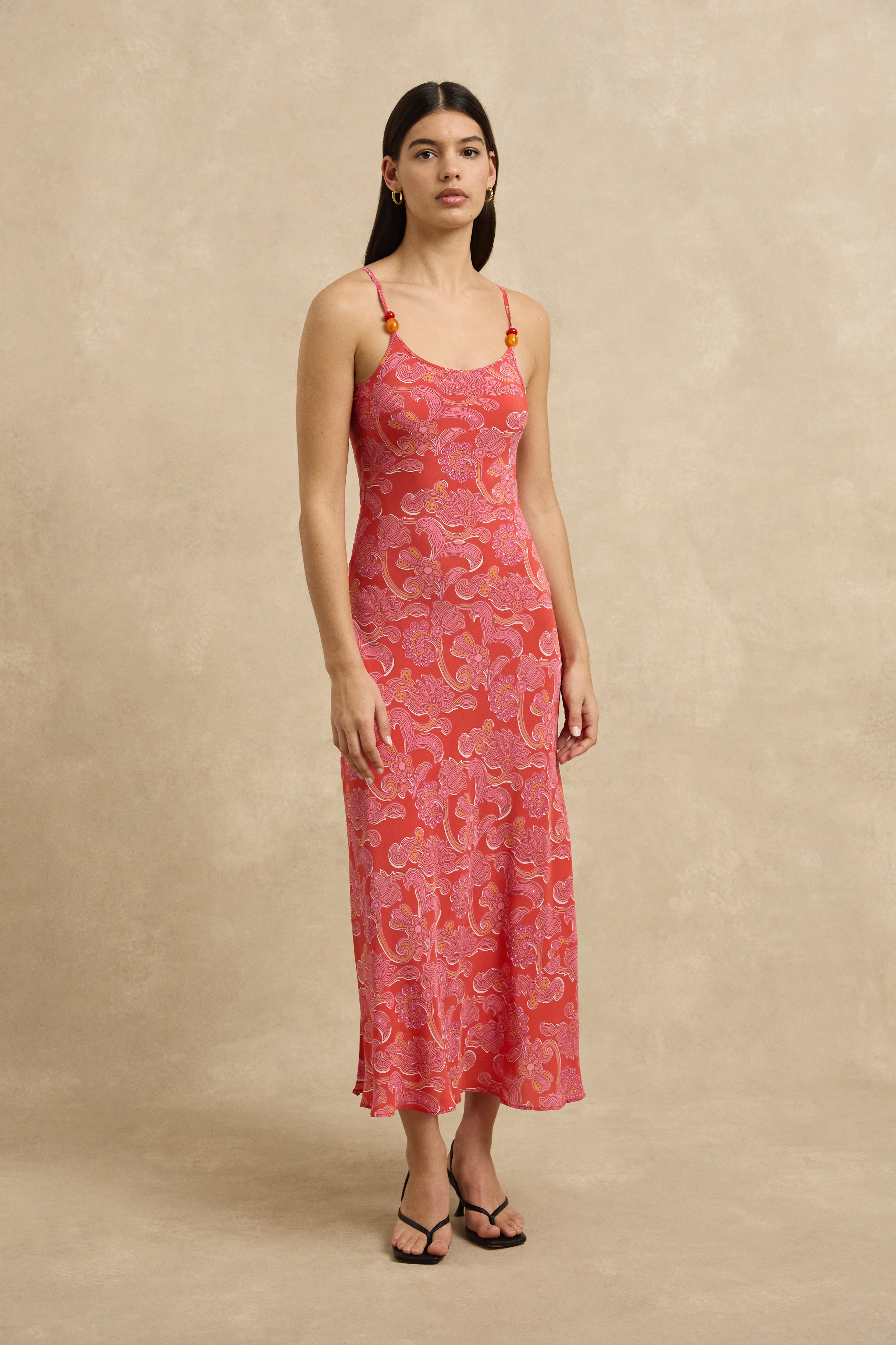 Serena Dress - Brocade Fuchsia
