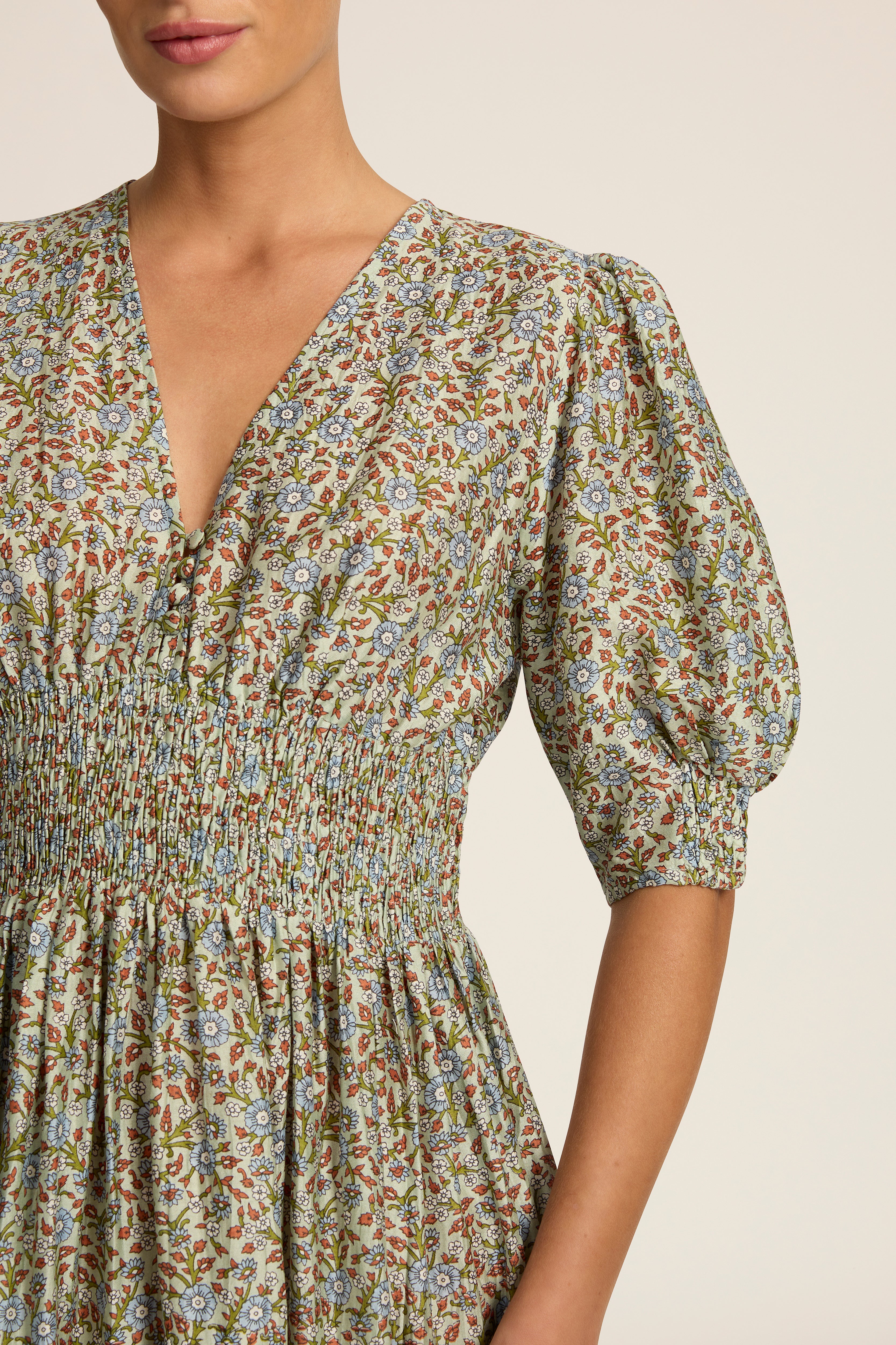 Sophia Midi Dress - Bonita Mint