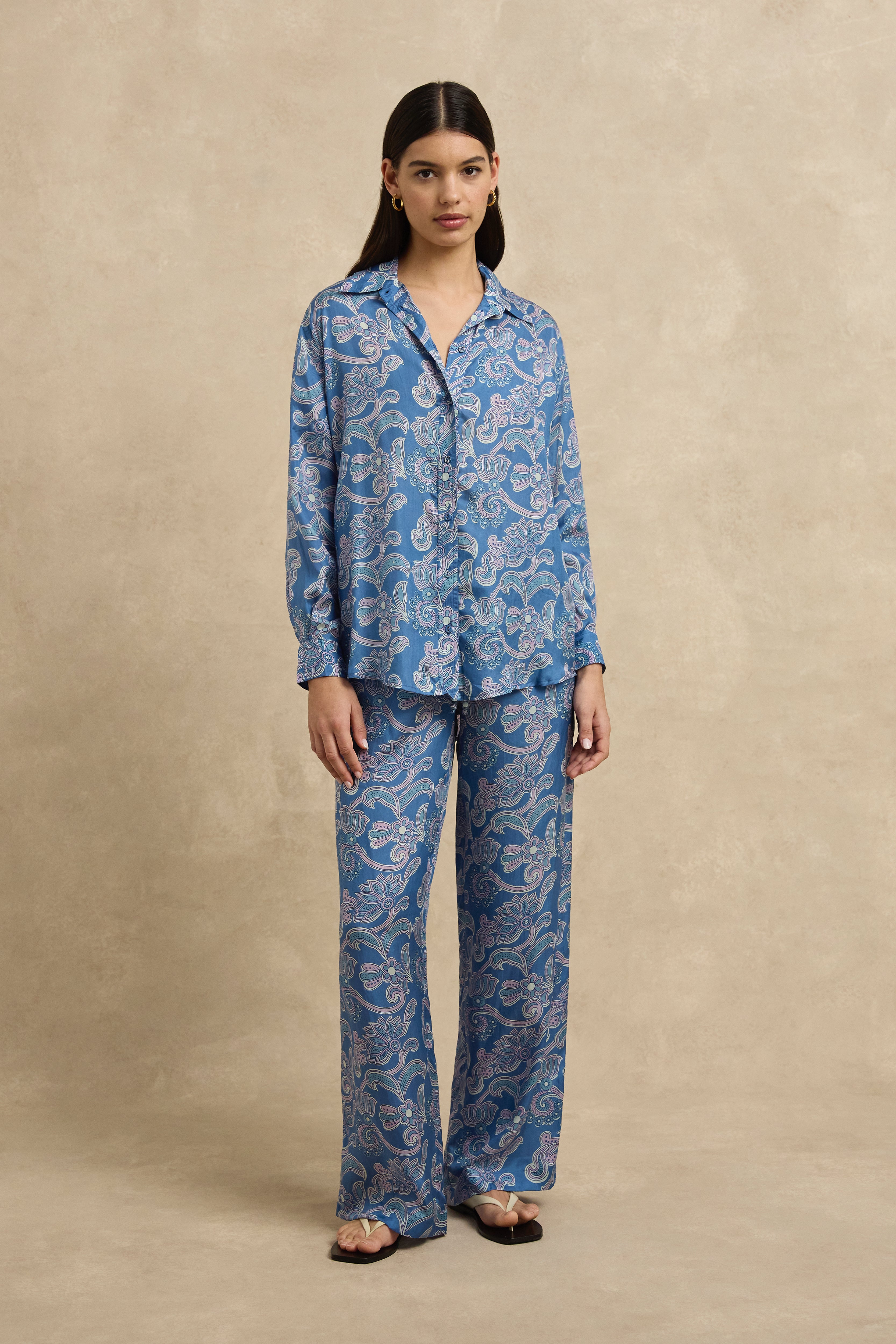 Stevie Shirt - Brocade Indigo