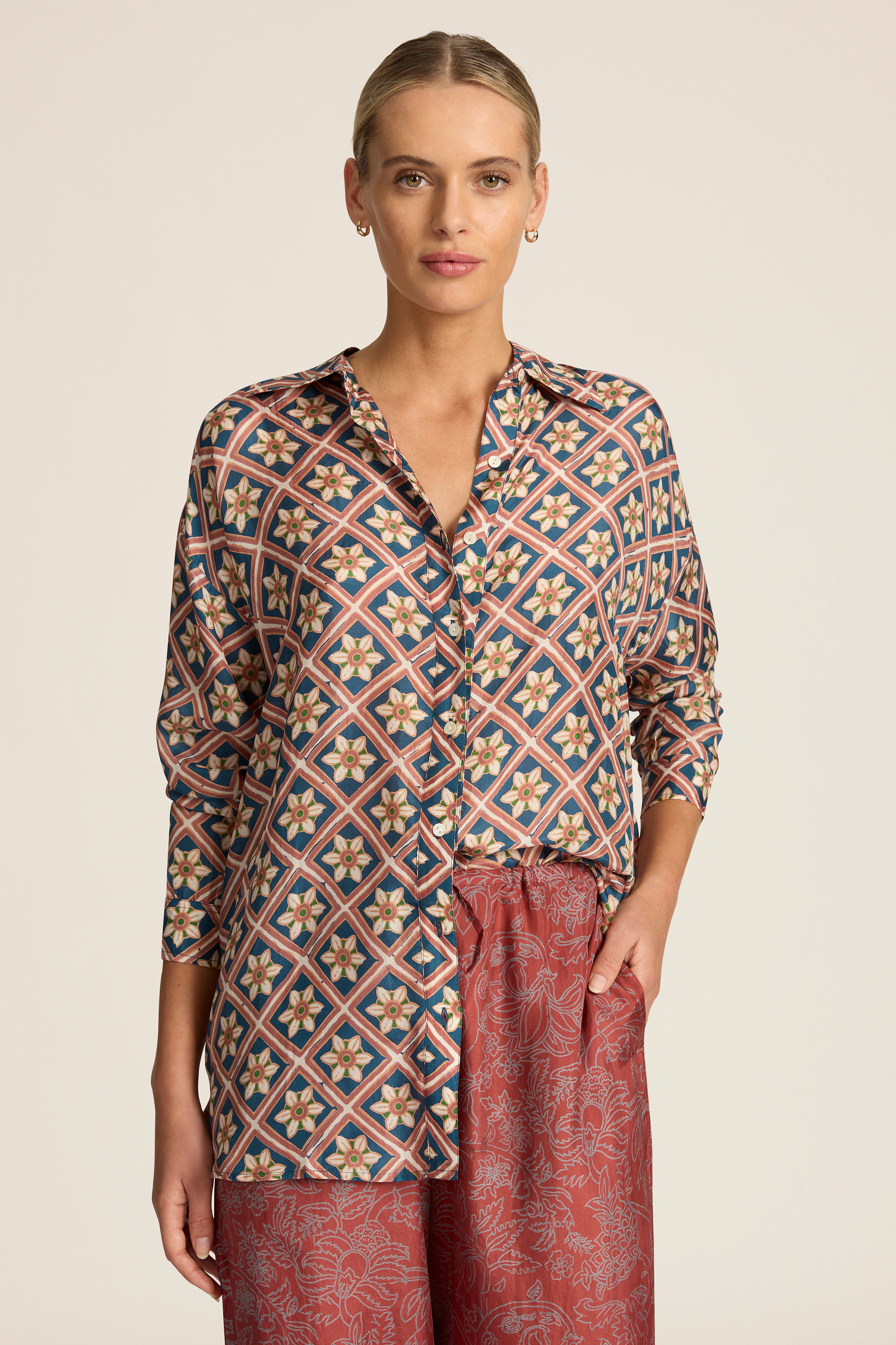 Stevie Shirt - Talavera Indigo
