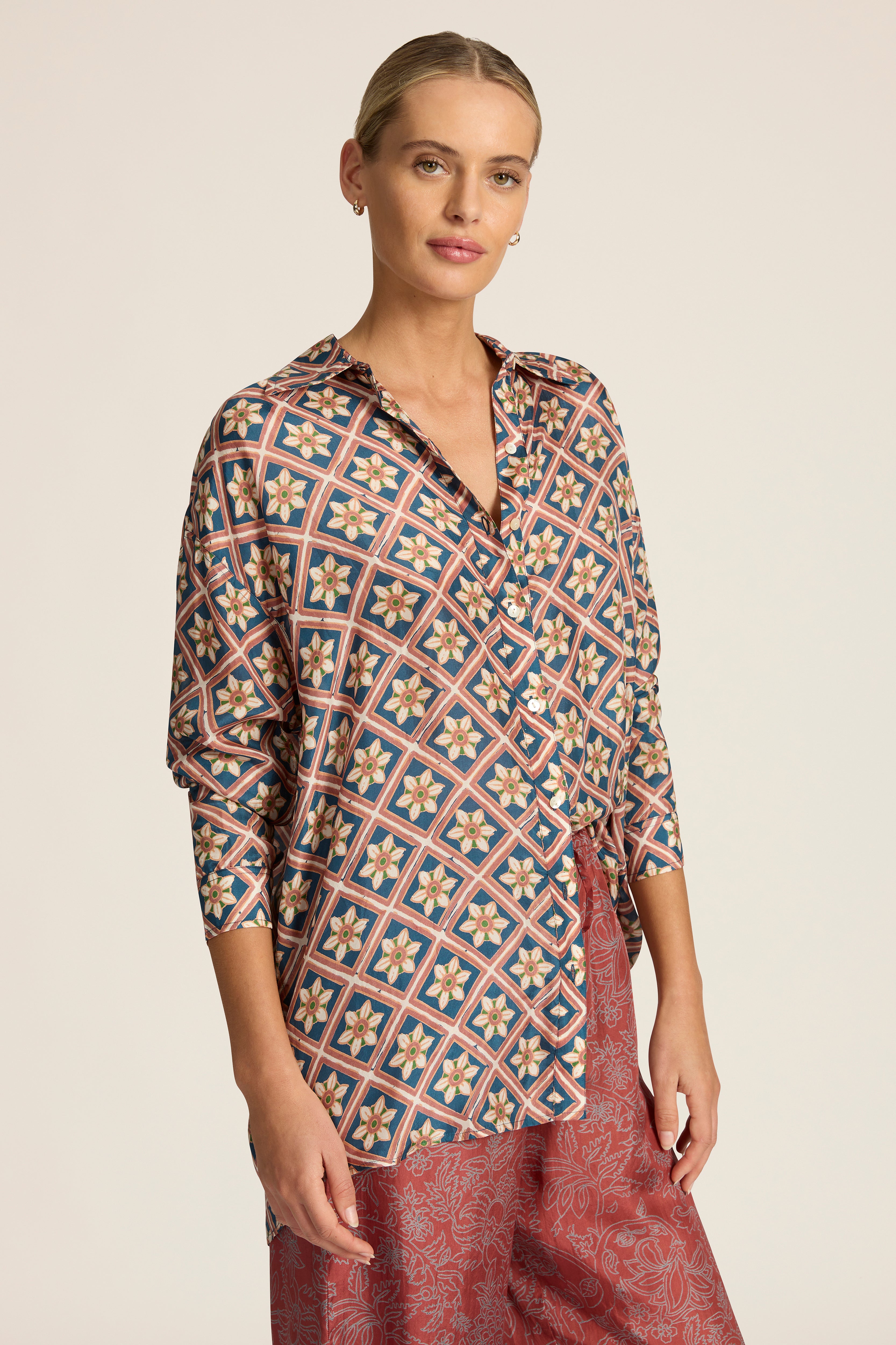 Stevie Shirt - Talavera Indigo
