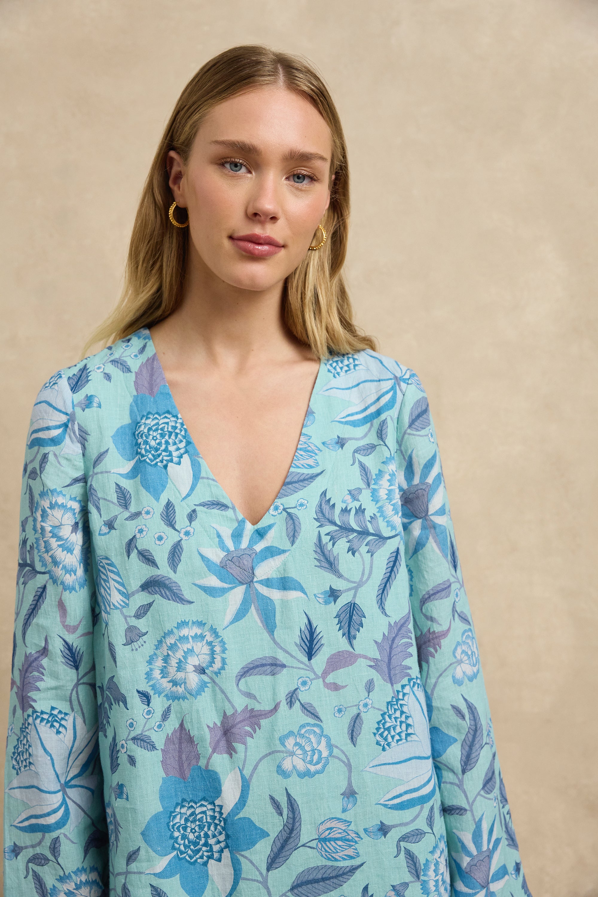 Tavi Dress - Shellflower Blue