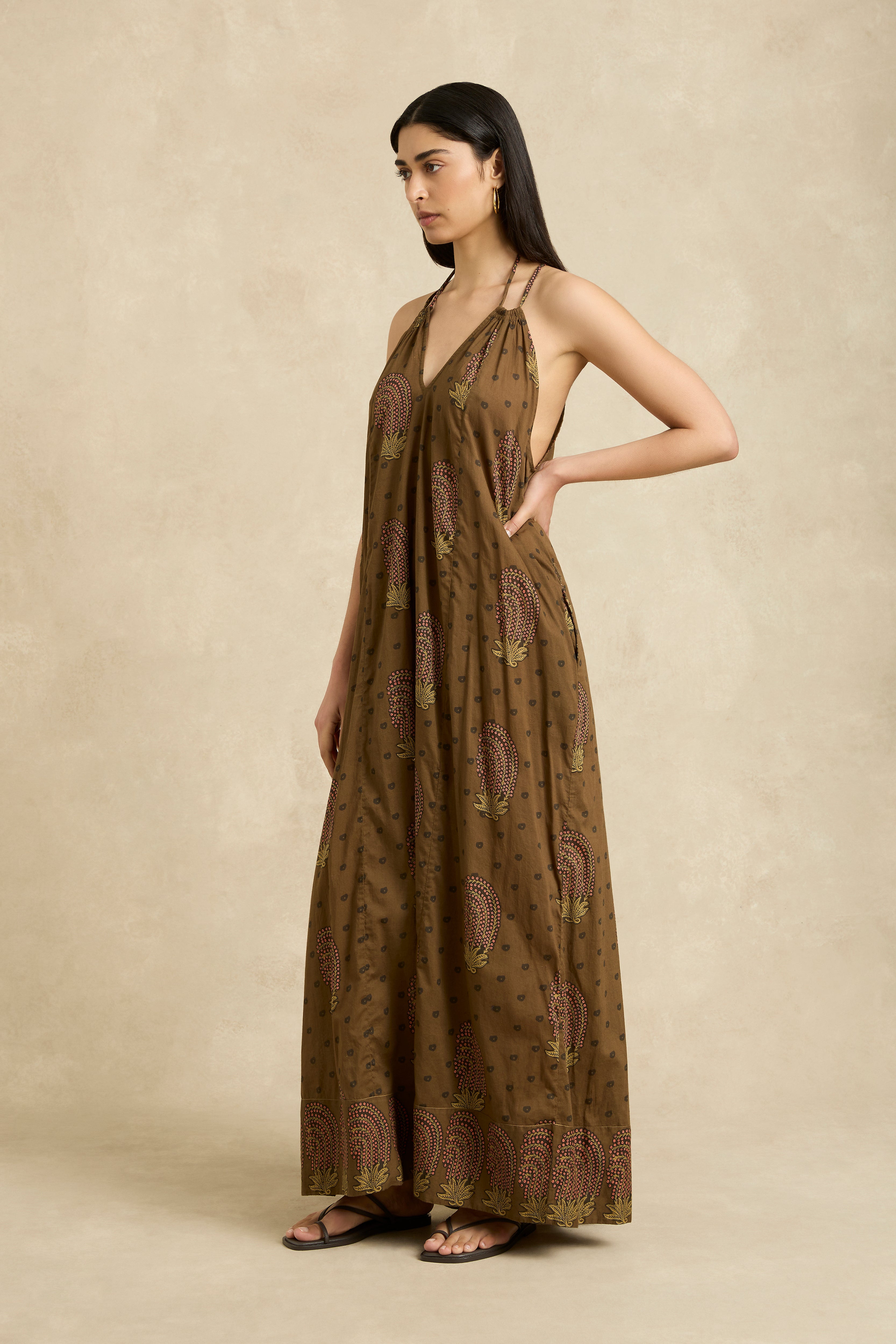 Valeria Dress - Tide Khaki