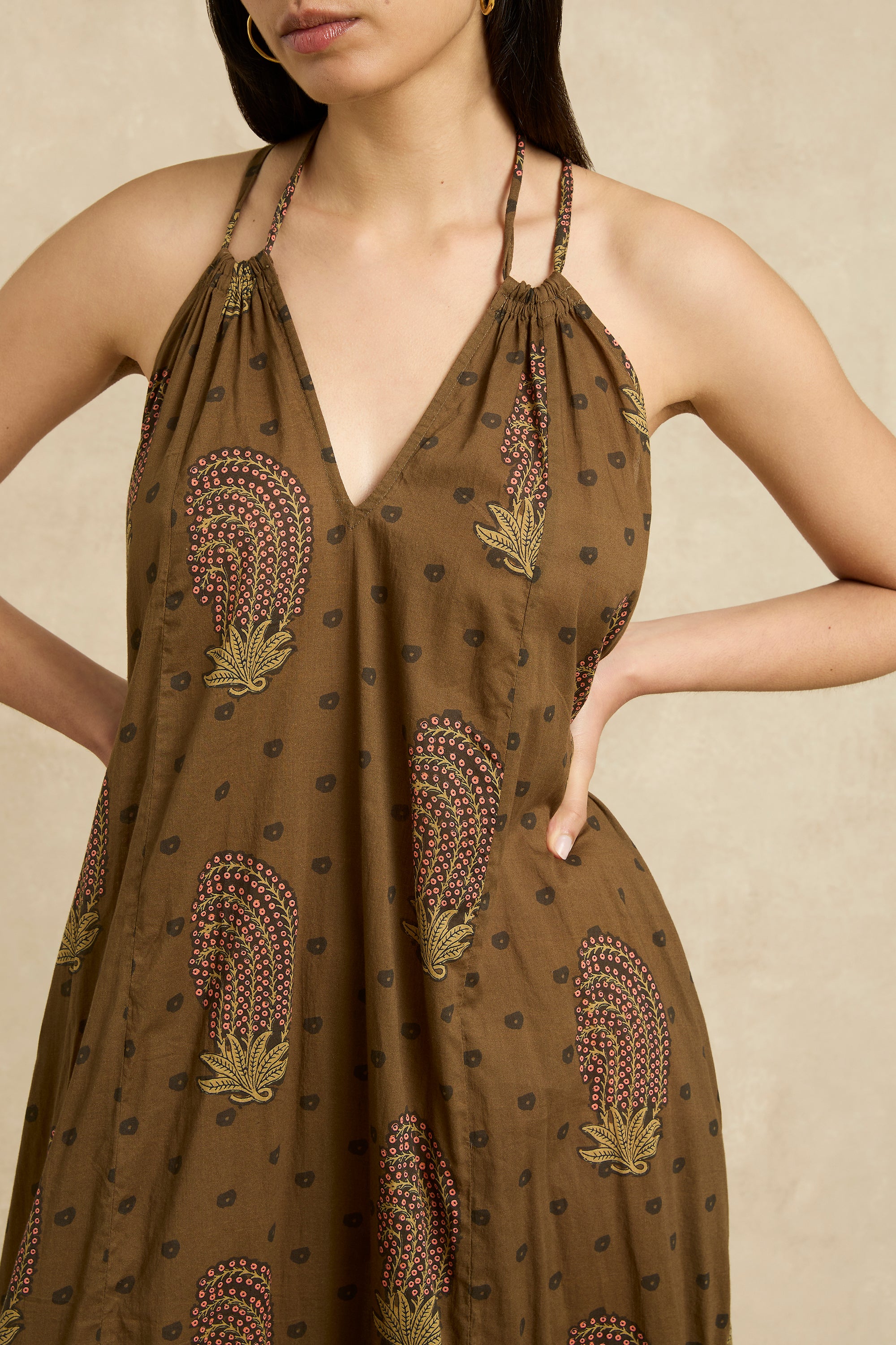 Valeria Dress - Tide Khaki