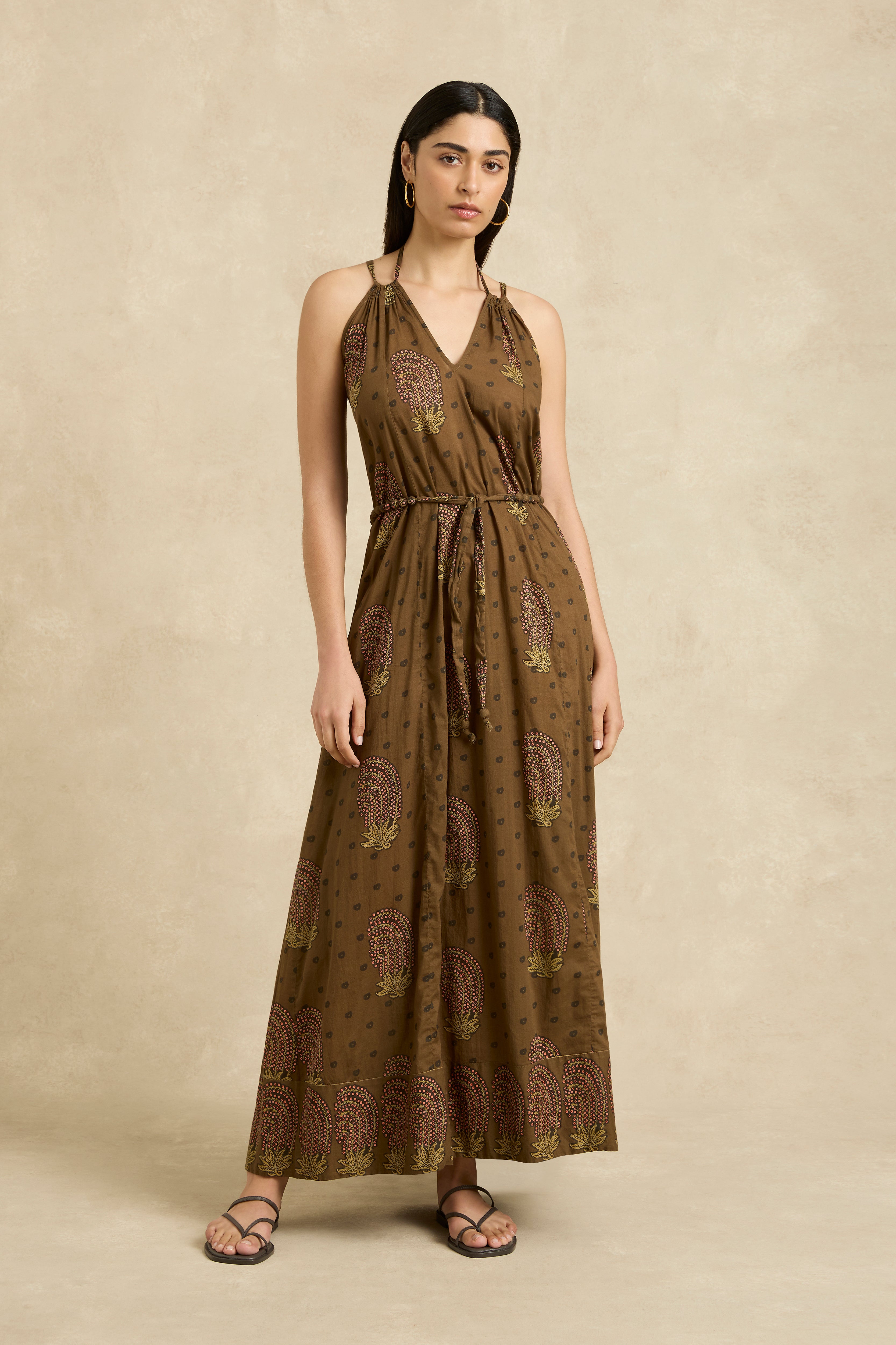 Valeria Dress - Tide Khaki