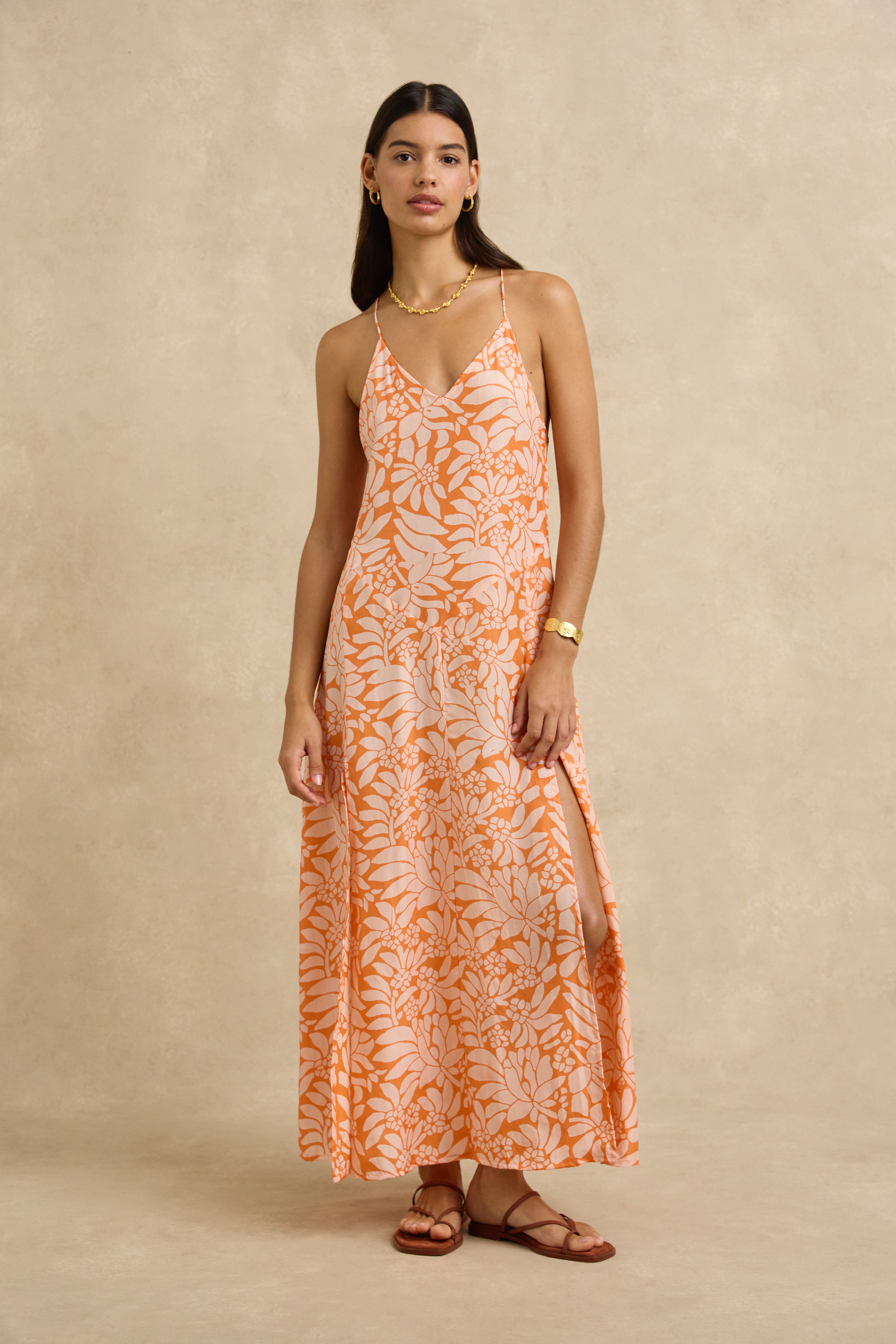 Veda Dress - Crocus Persimmon