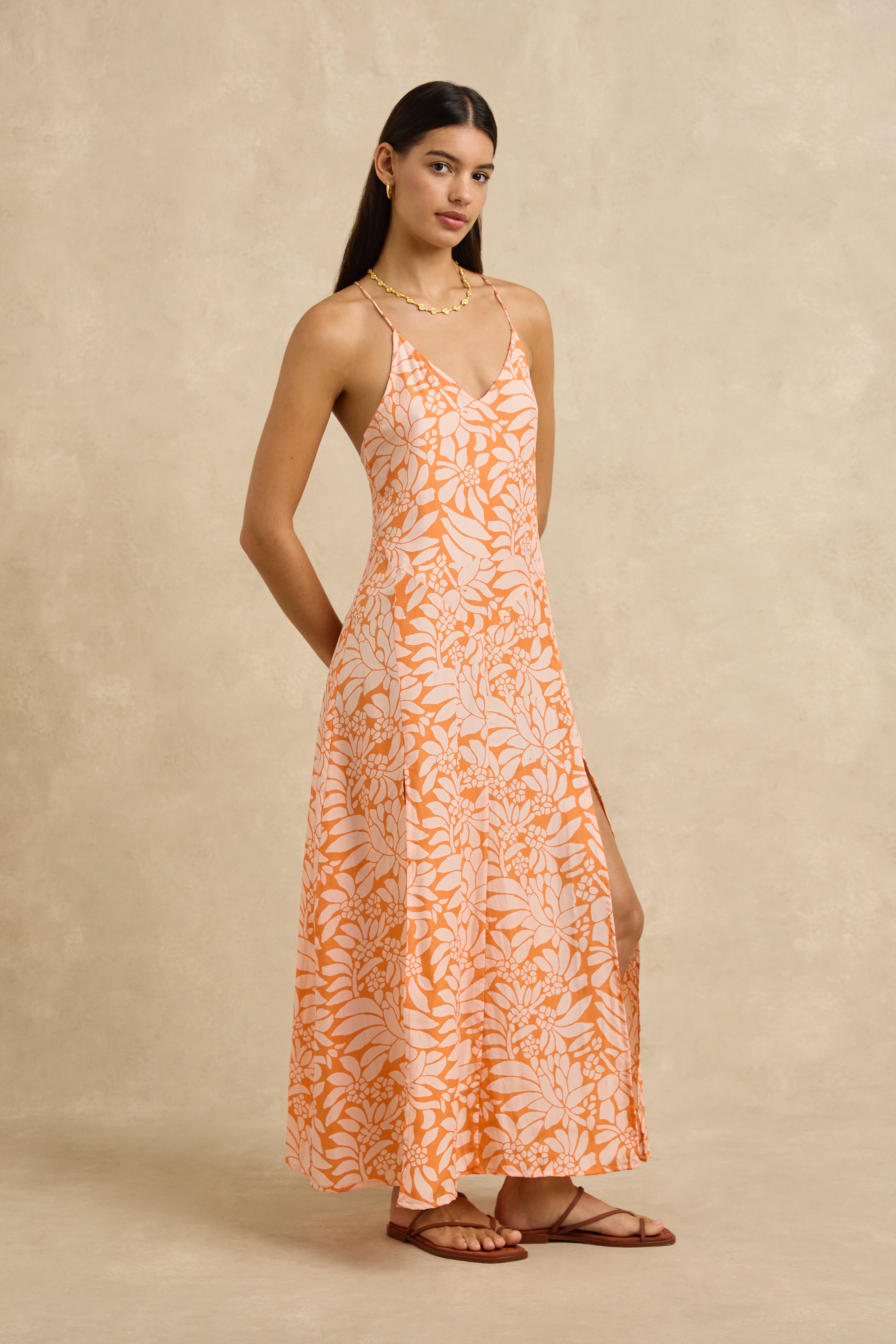Veda Dress - Crocus Persimmon