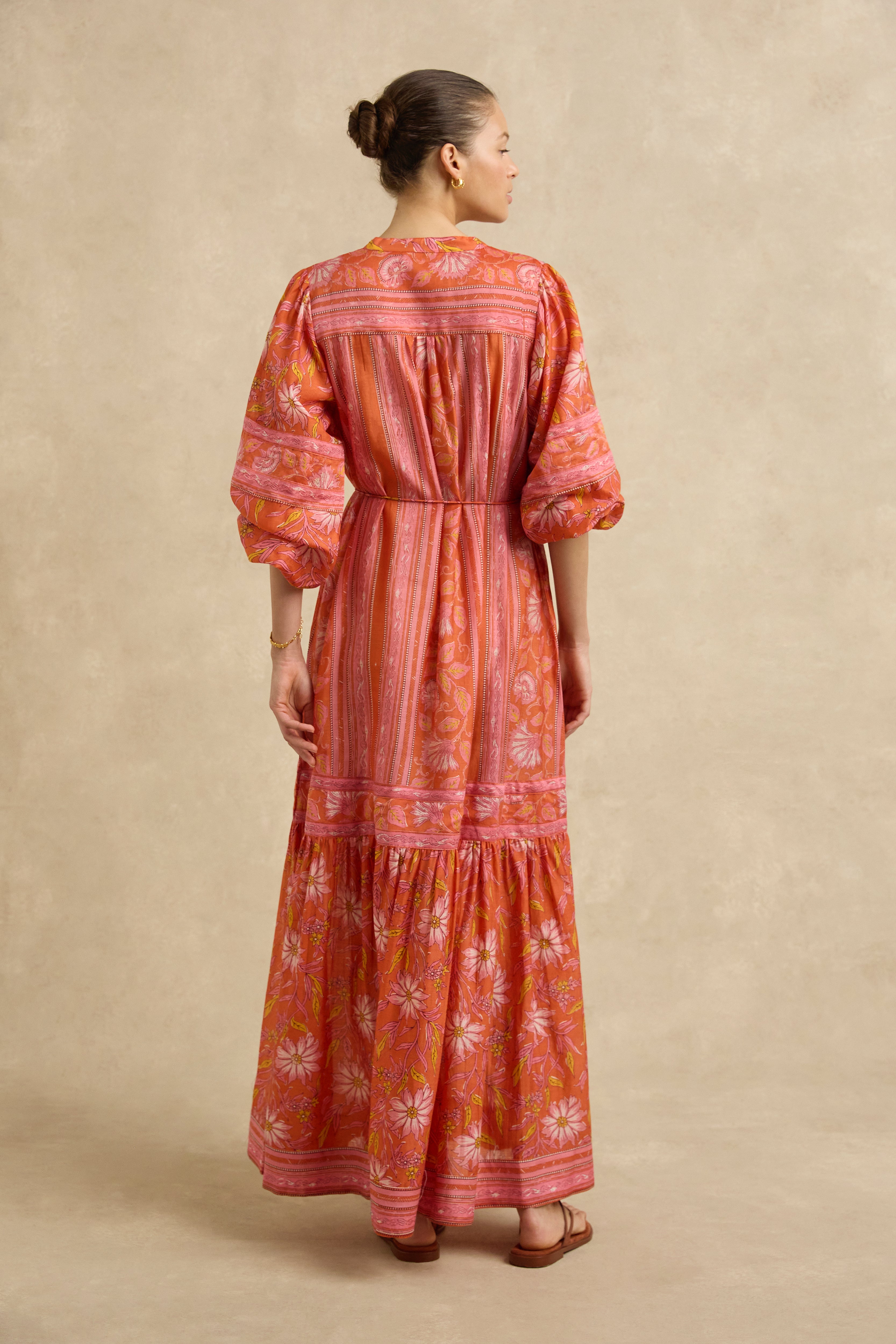 Vivianna Dress - Spring Daisy Crimson