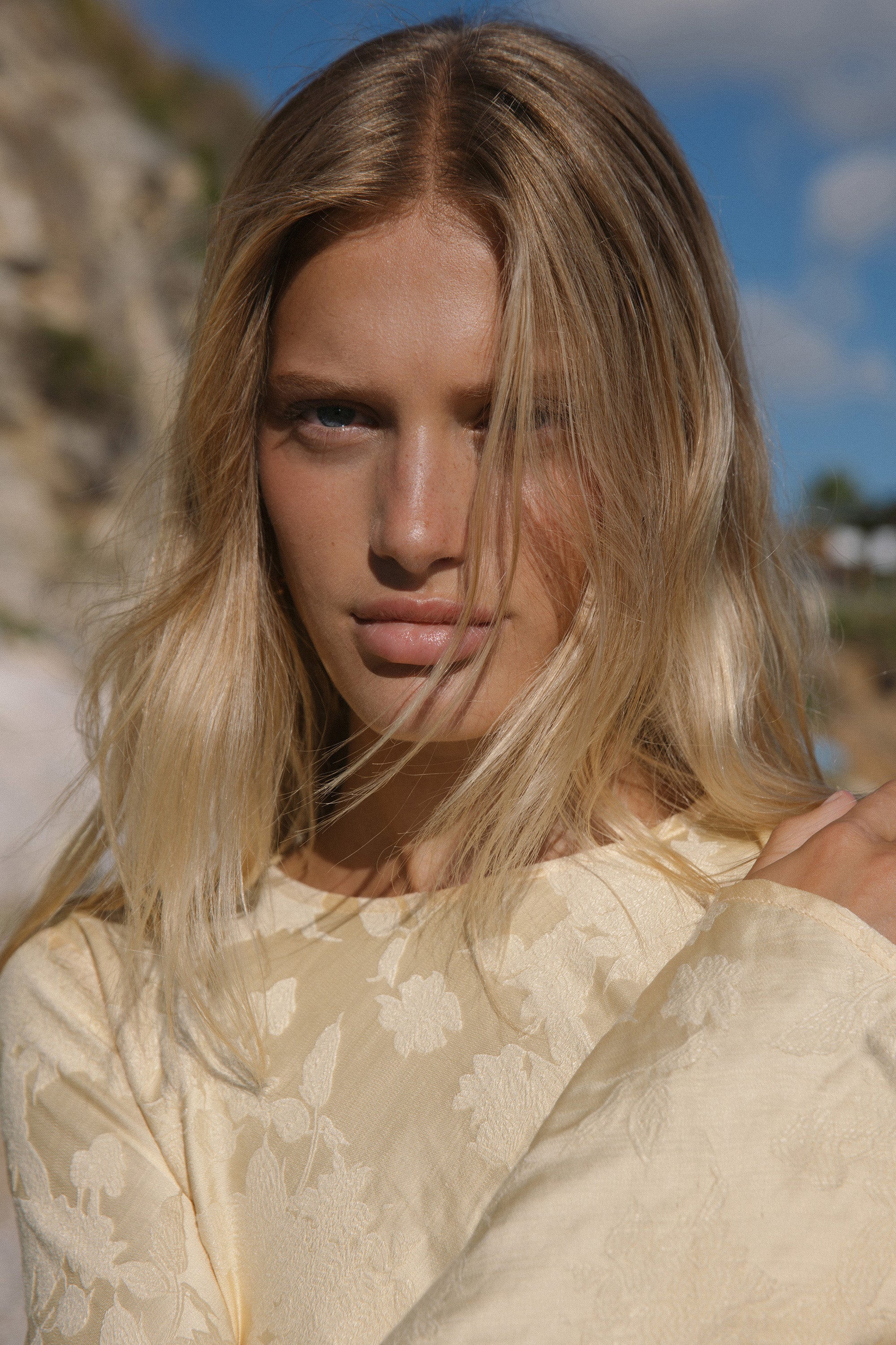 Lara Dress - Butter Jacquard