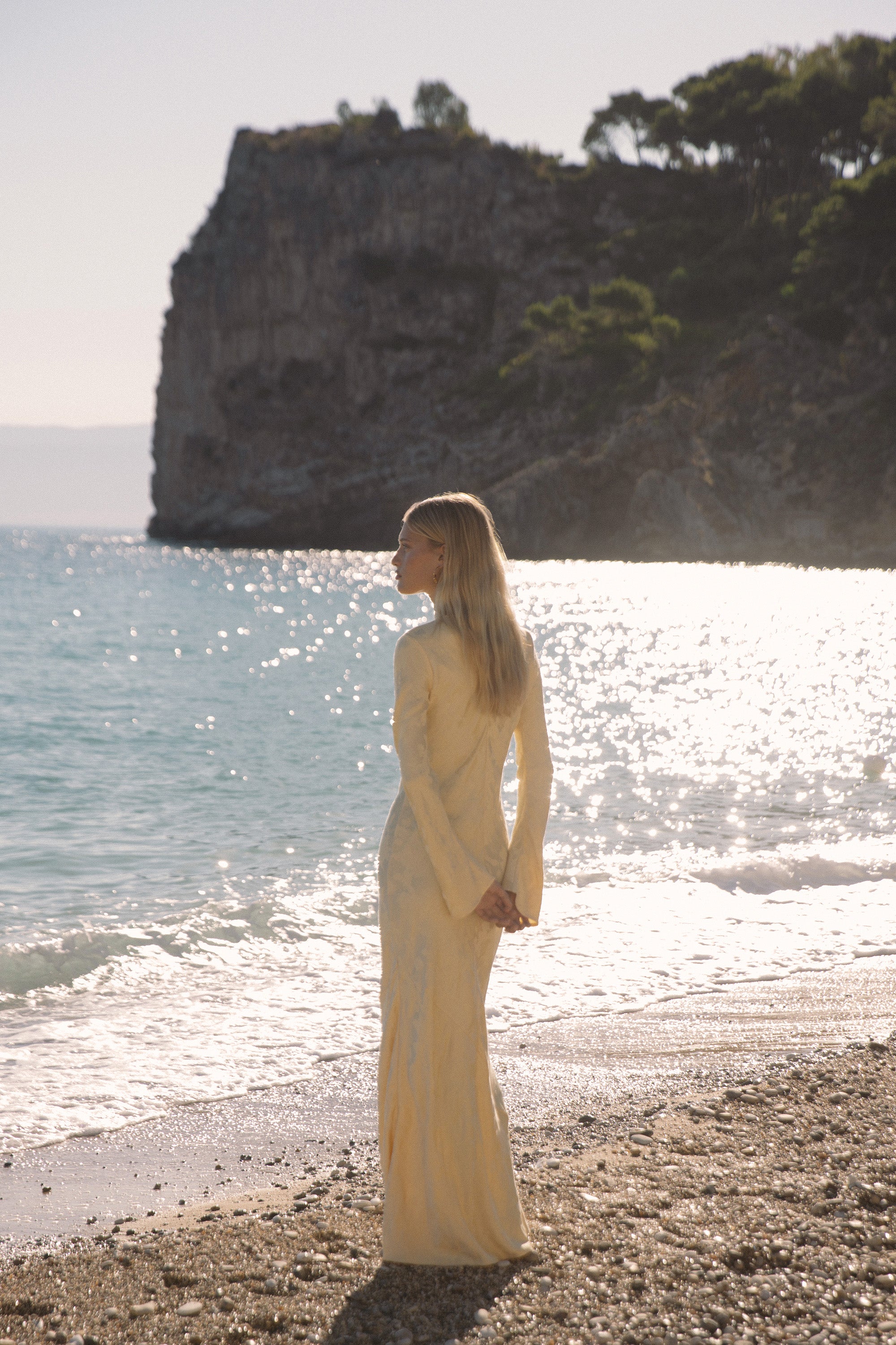 Lara Dress - Butter Jacquard