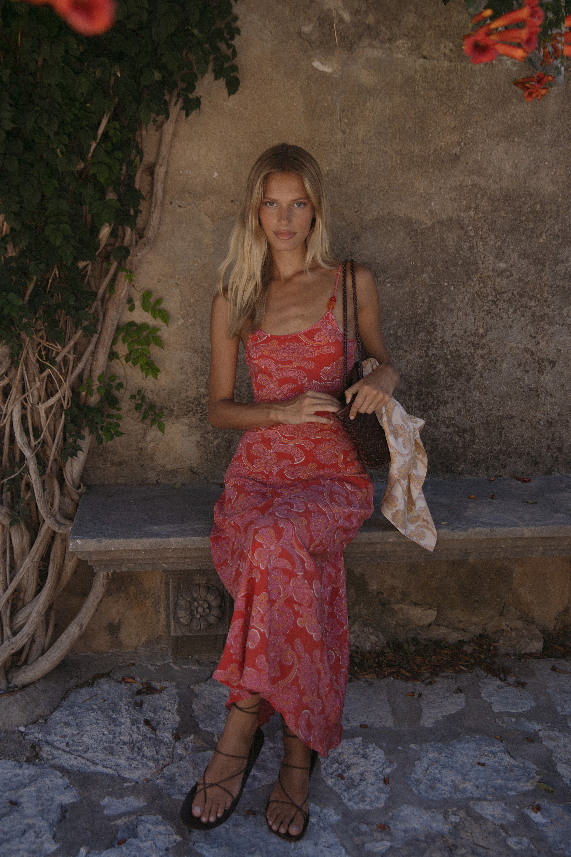 Serena Dress - Brocade Fuchsia
