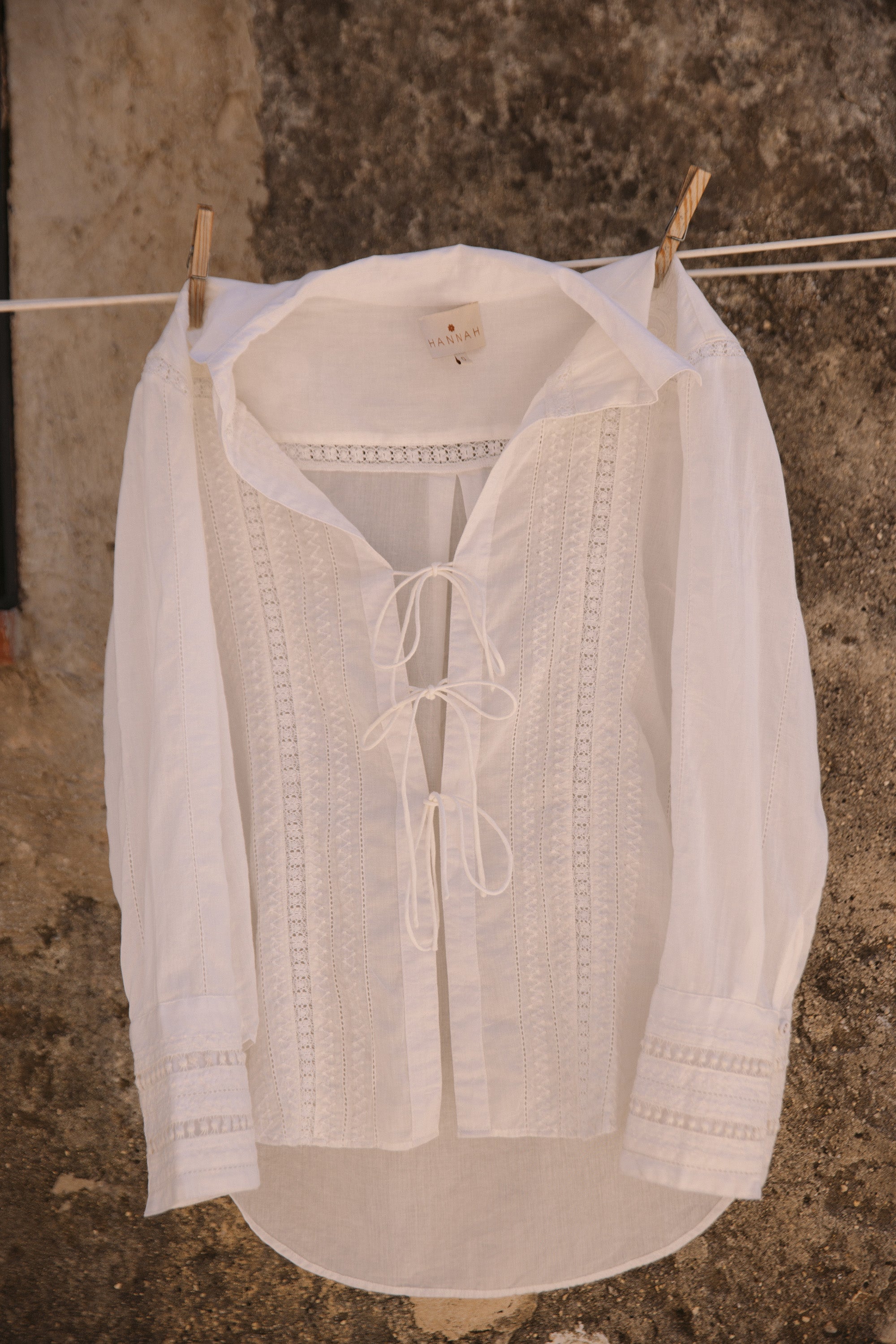 Lilla Shirt - Ivory Embroidery