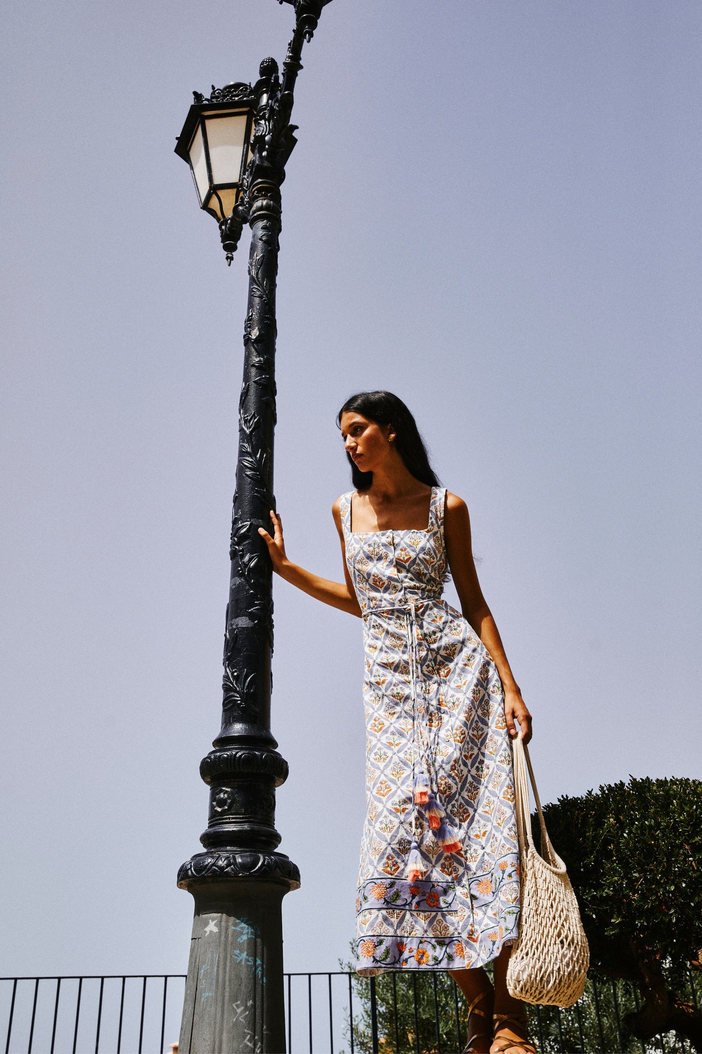 Paloma Square Neck Dress, Campanilla Iris