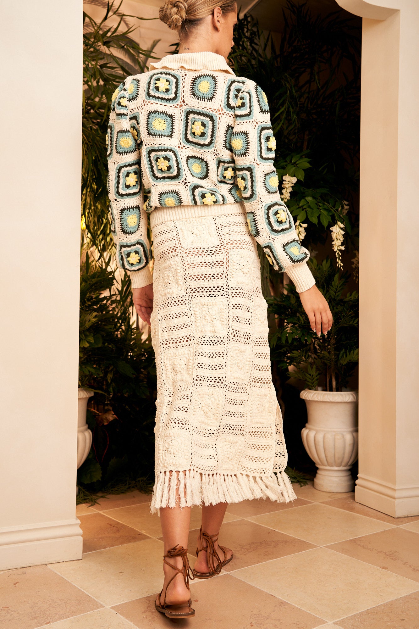 Miriam Crochet Skirt, Dove