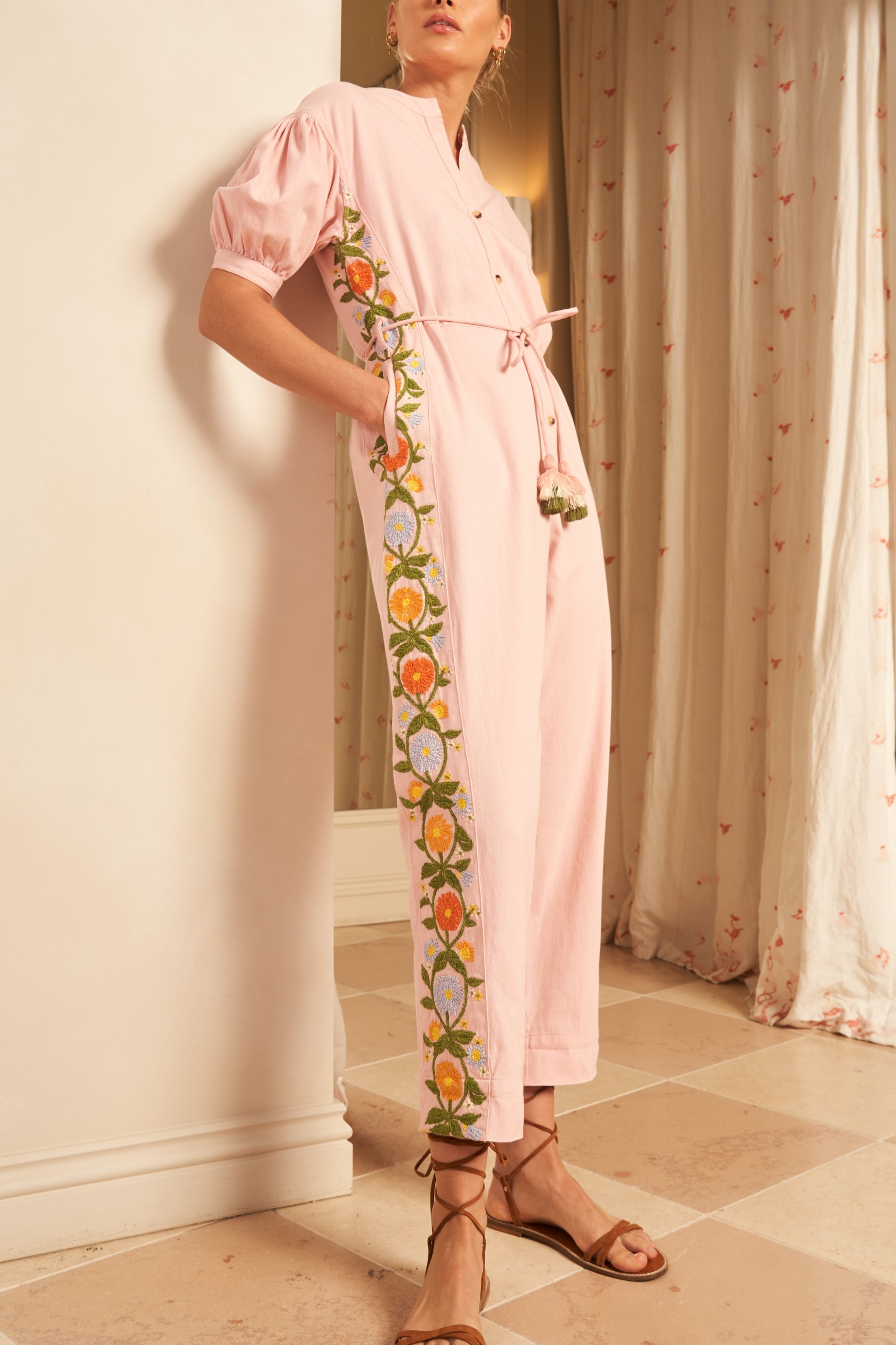 Jaya Short Sleeve Jumpsuit in Camelia Rosa Jaya Short Sleeve Jumpsuit in Camelia Rosa