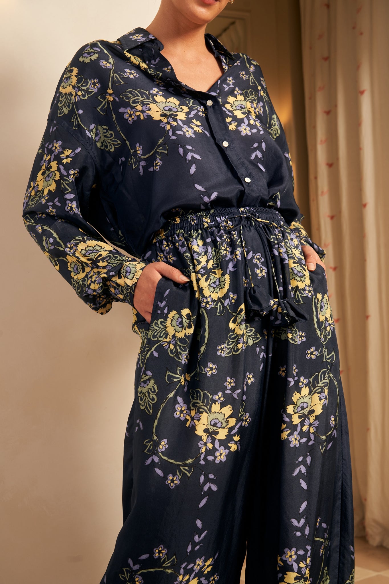 Stevie Oversized Shirt, Jasmine Indigo