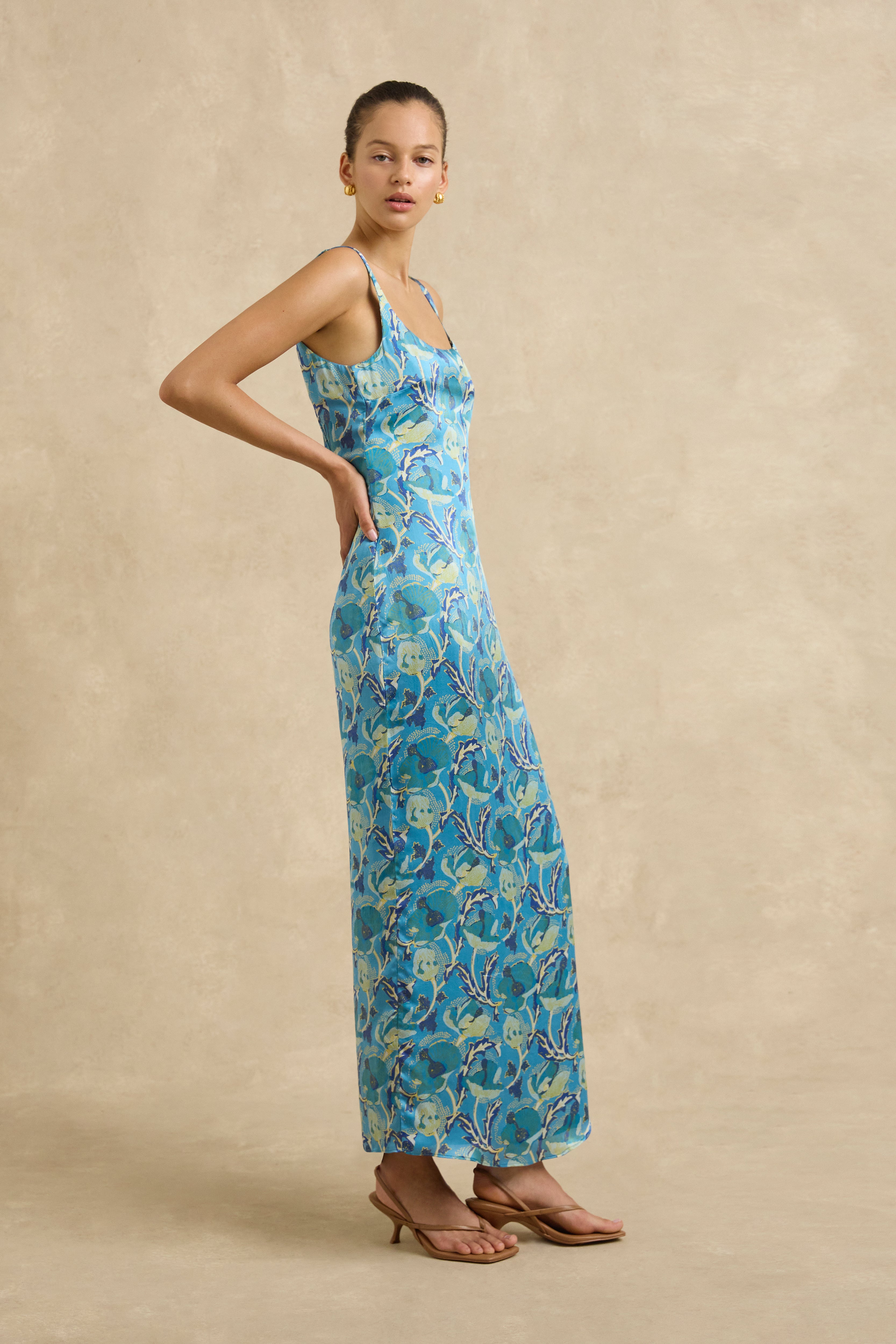 Aanya Dress - Hibiscus Blue