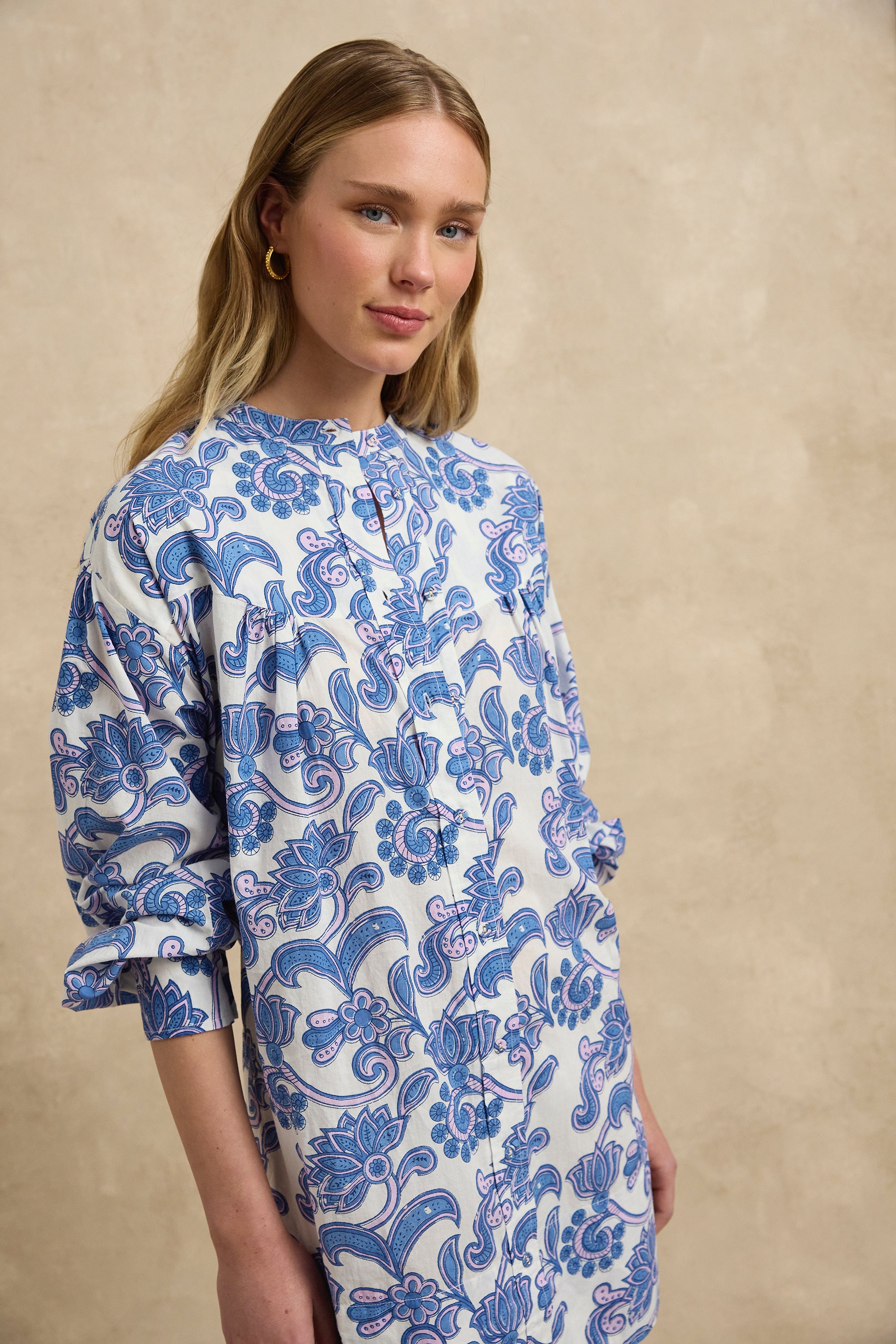 Apollo Dress - Brocade Azul