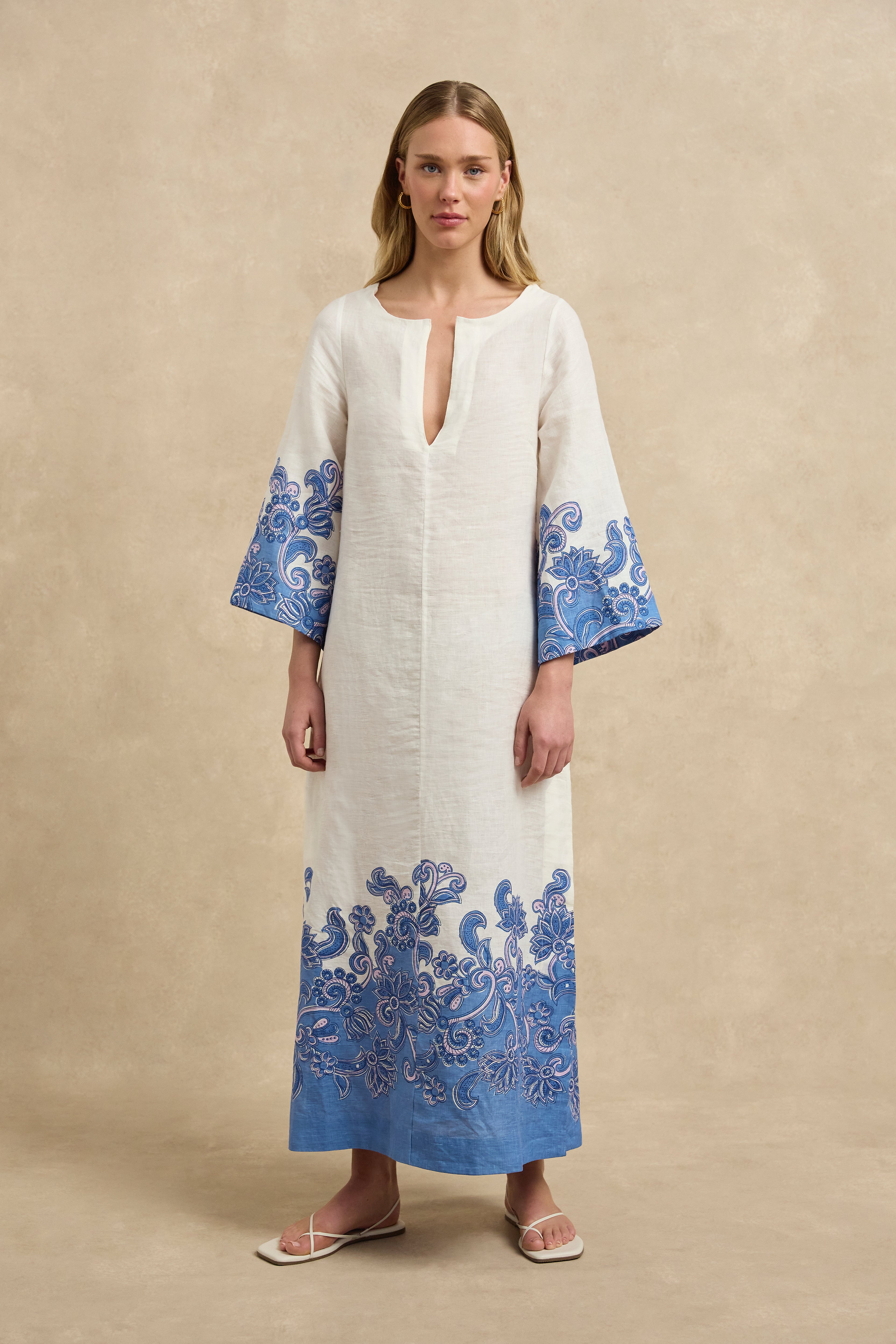 Ariya Kaftan - Brocade Azul