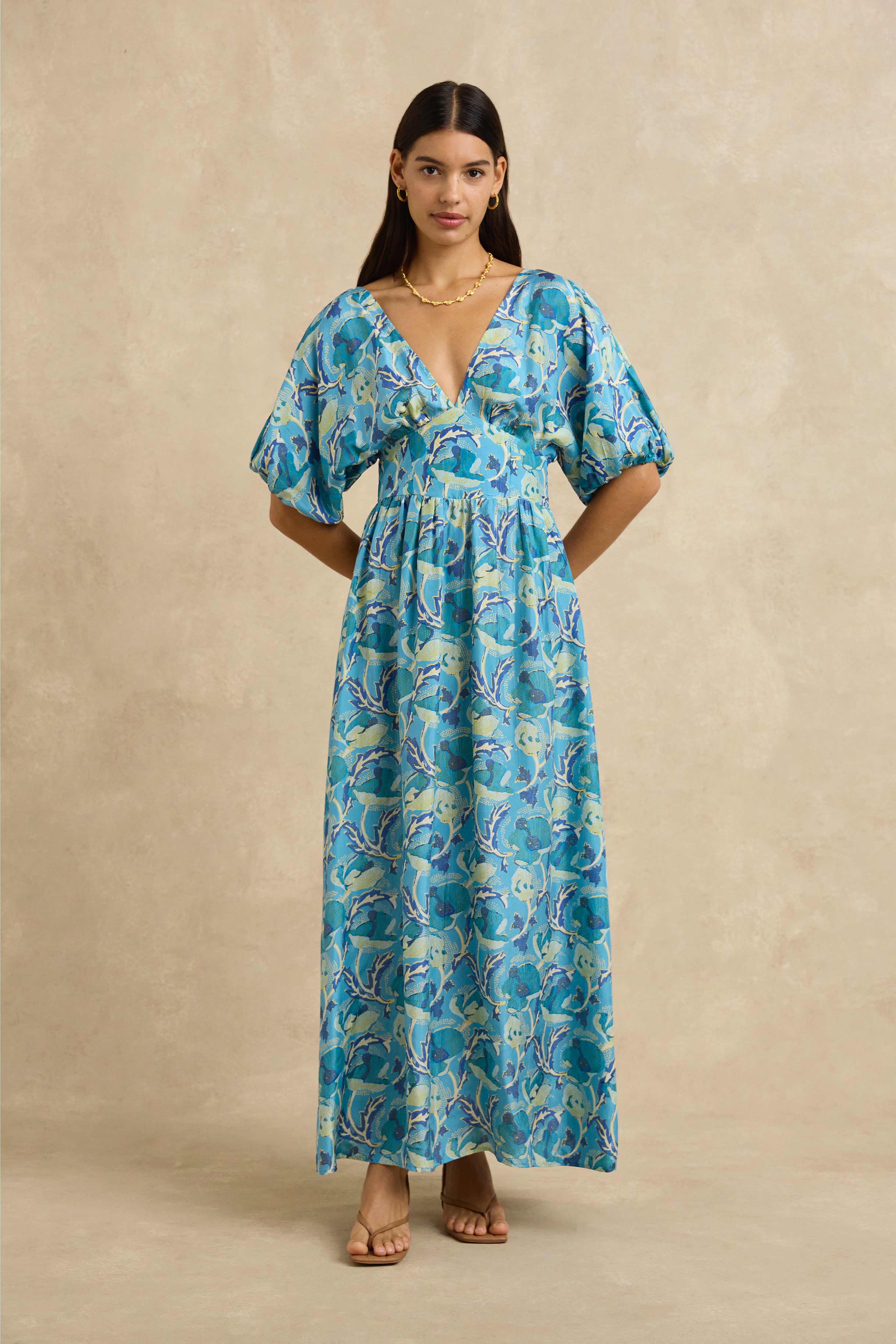 Clara Dress - Hibiscus Blue