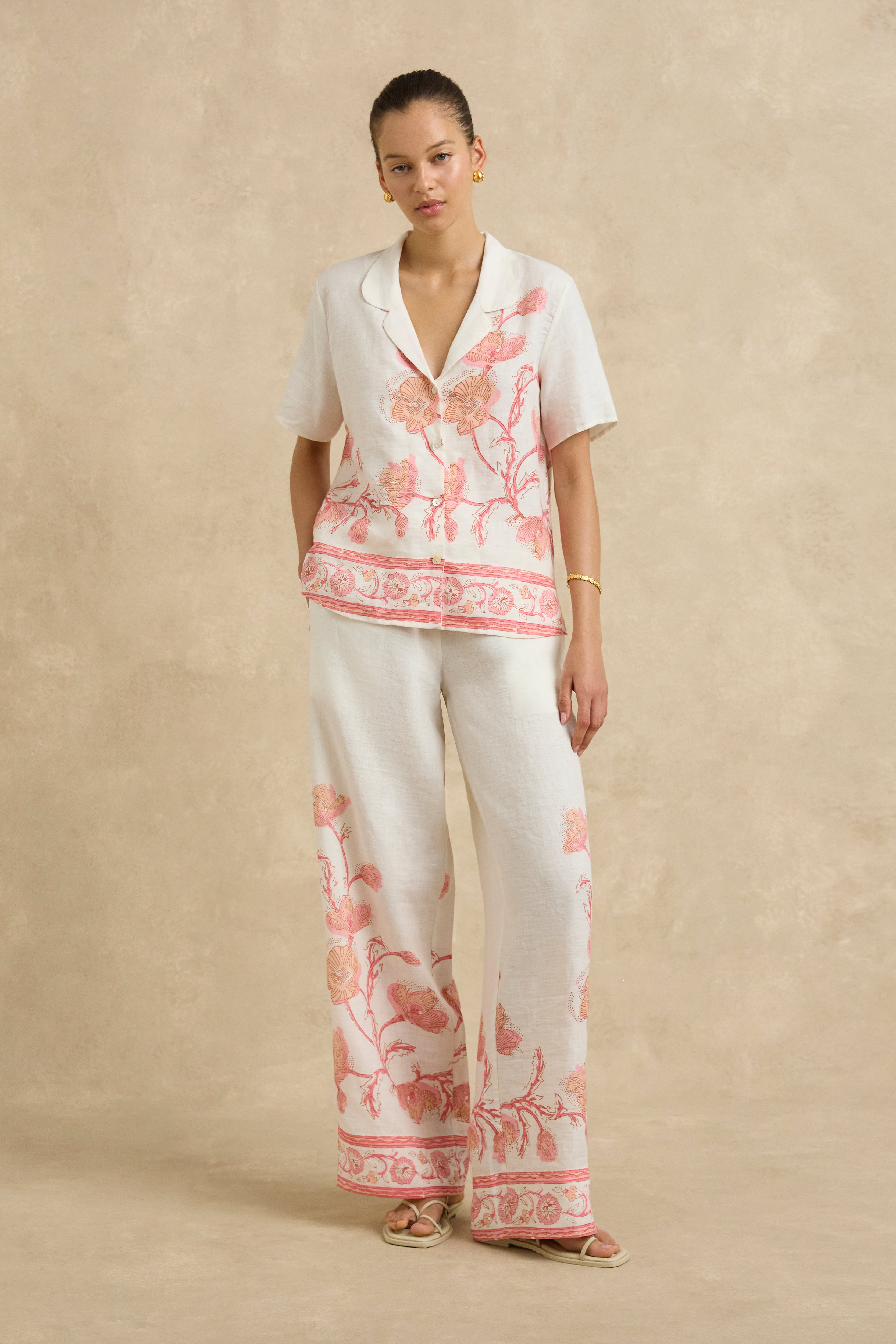Florentine Pant - Hibiscus Bloom Pink