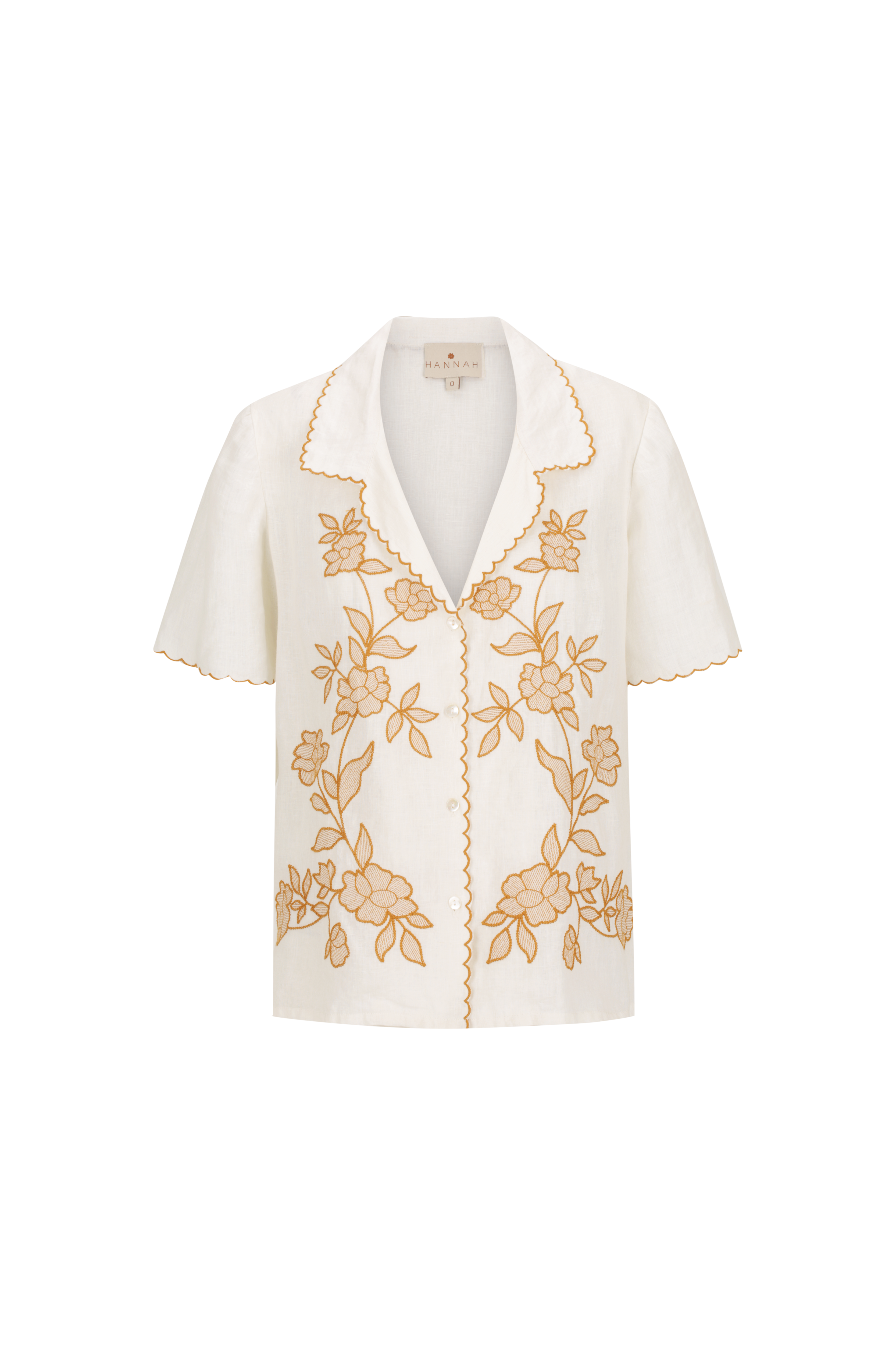 Gabriella Shirt - Ivory Embroidery