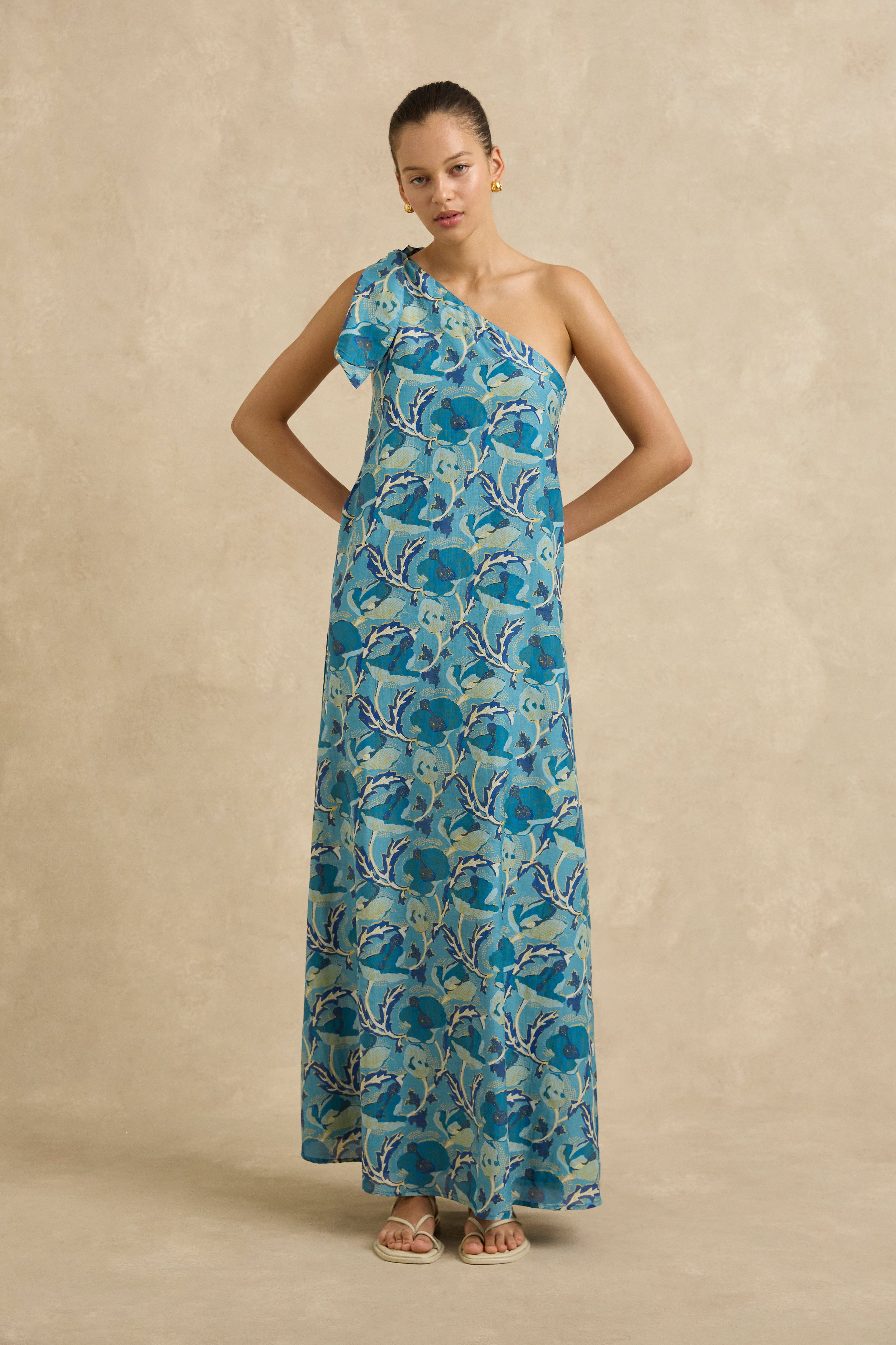 Helena Dress - Hibiscus Blue