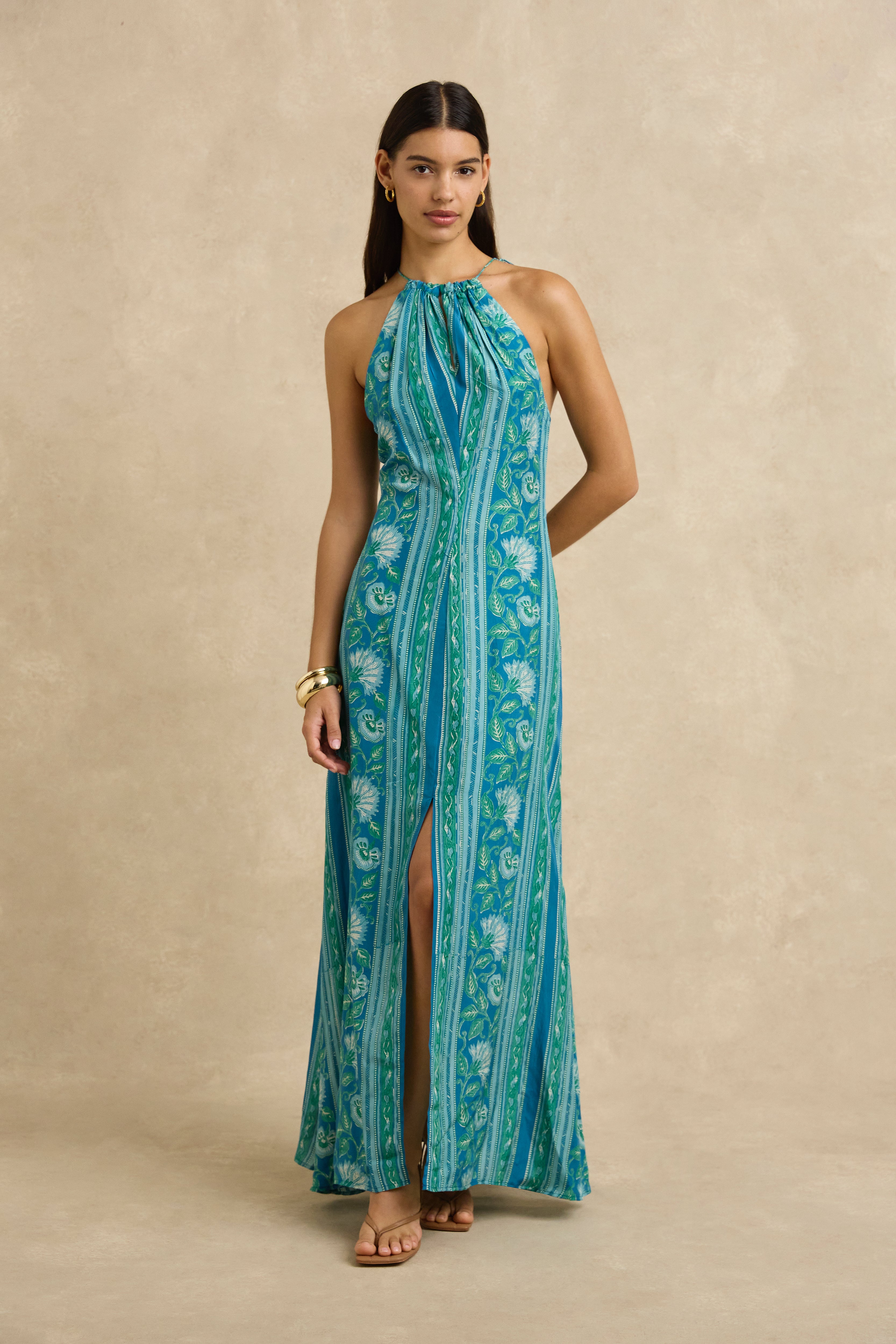 Ines Dress - Spring Daisy Dark Blue