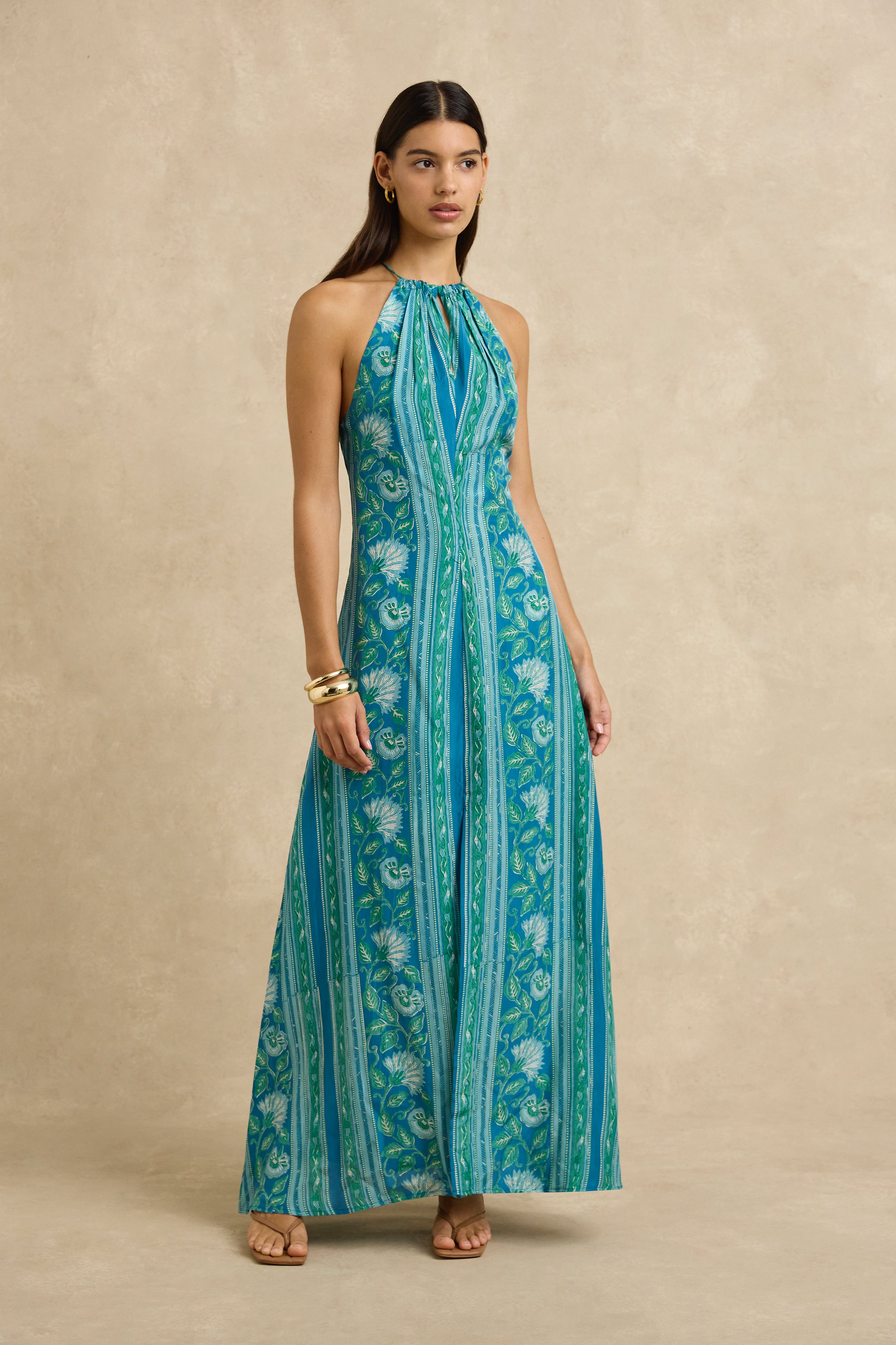 Ines Dress - Spring Daisy Dark Blue