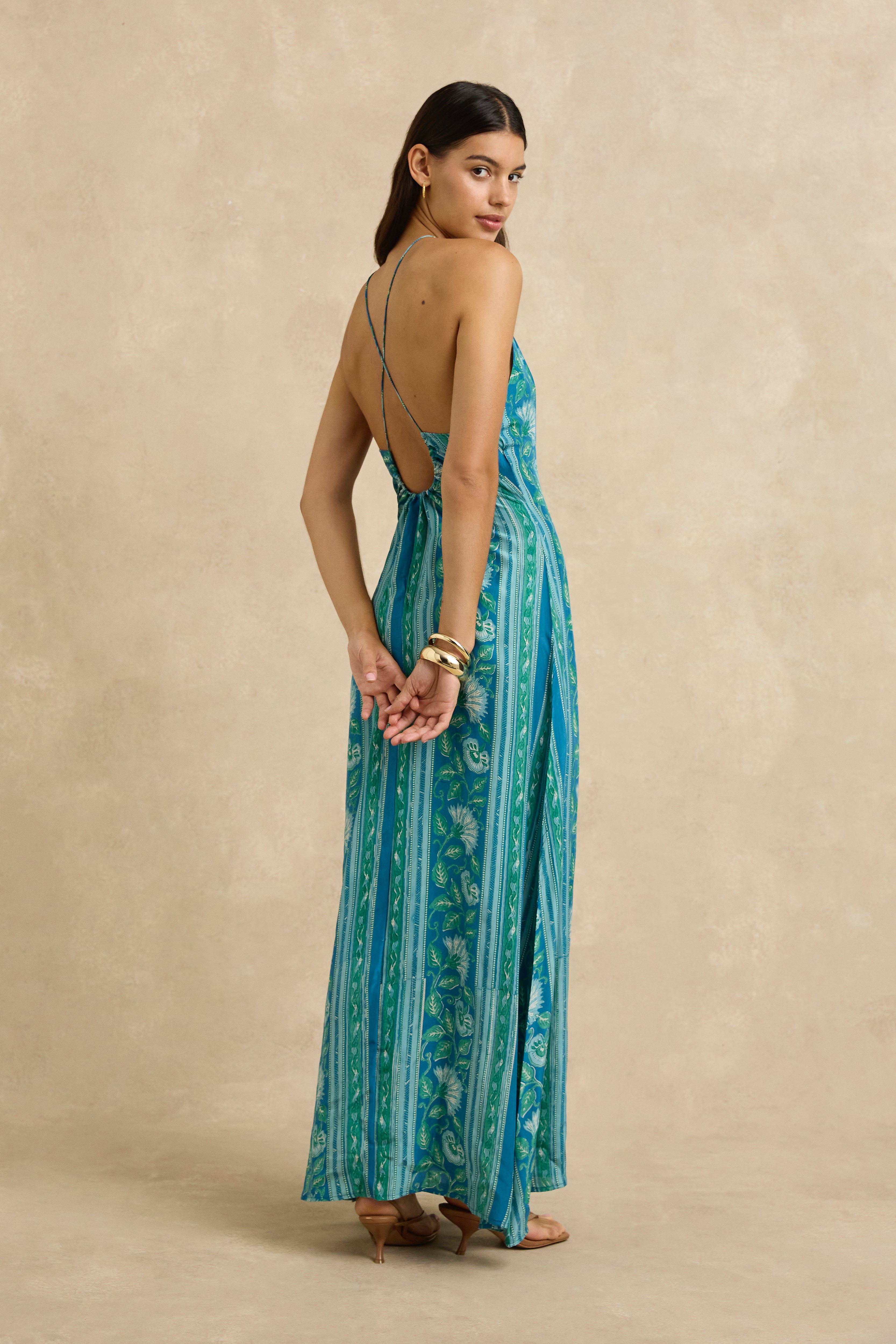 Ines Dress - Spring Daisy Dark Blue