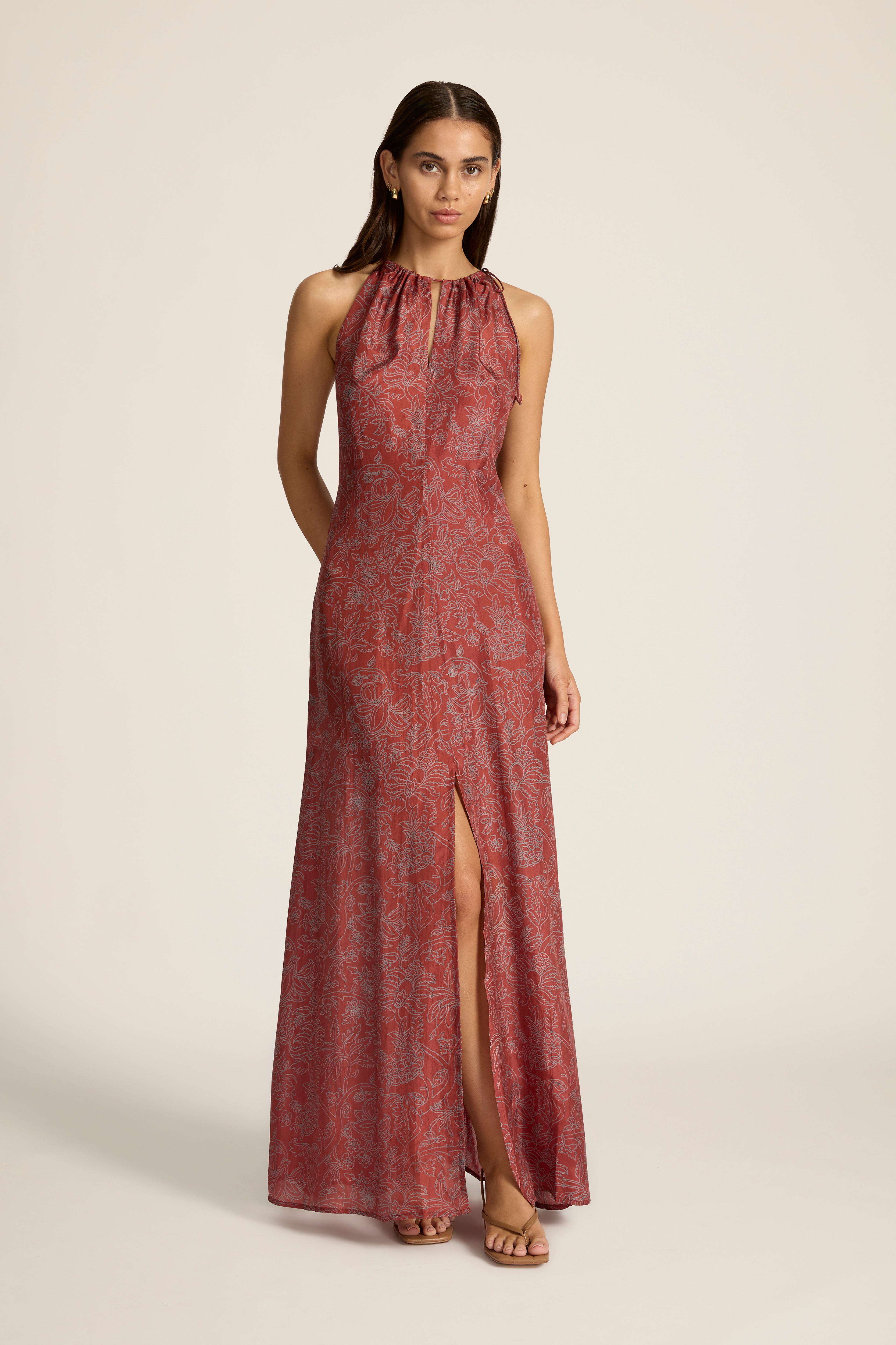 Ines Maxi Dress - Cielo Garnet