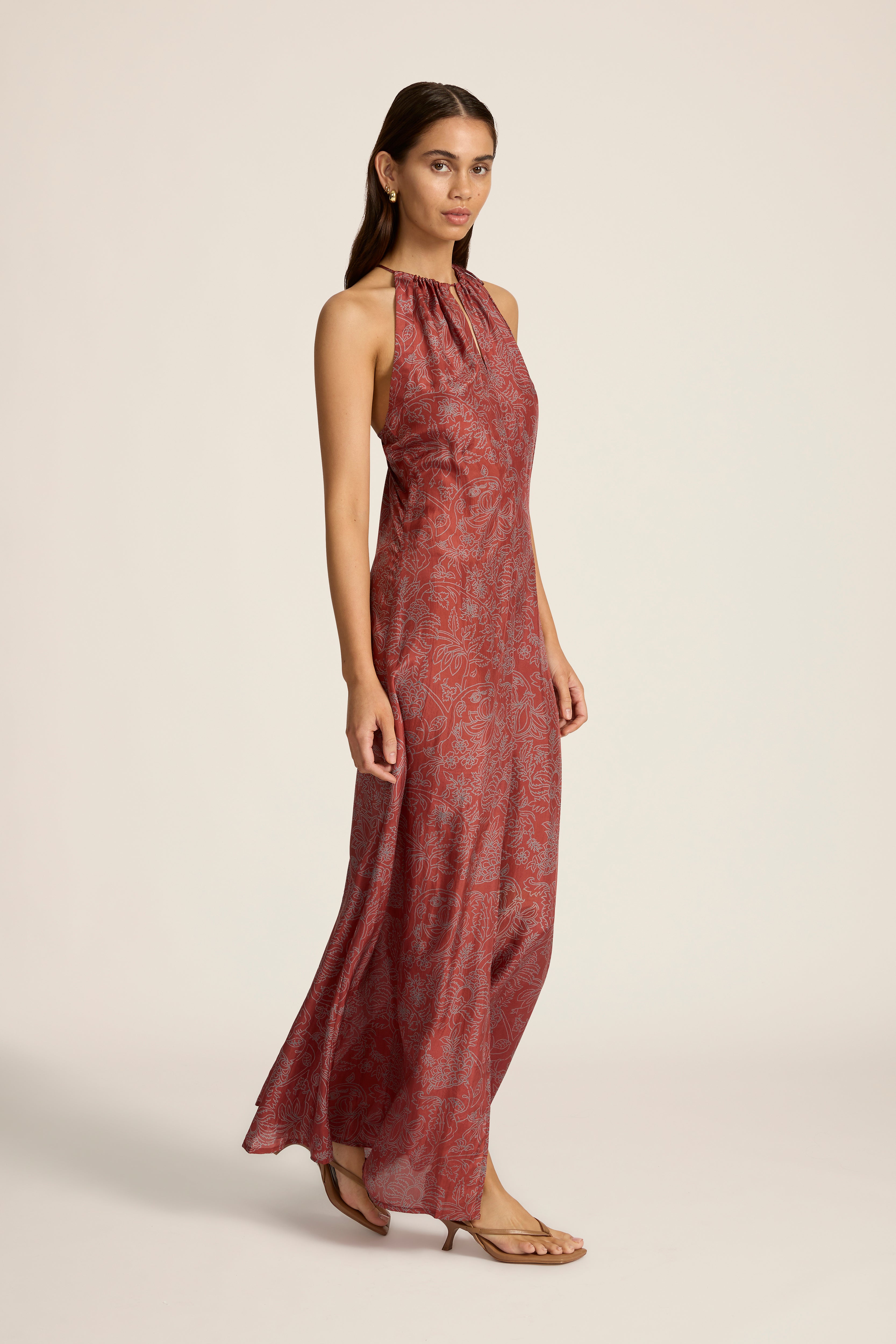 Ines Maxi Dress - Cielo Garnet