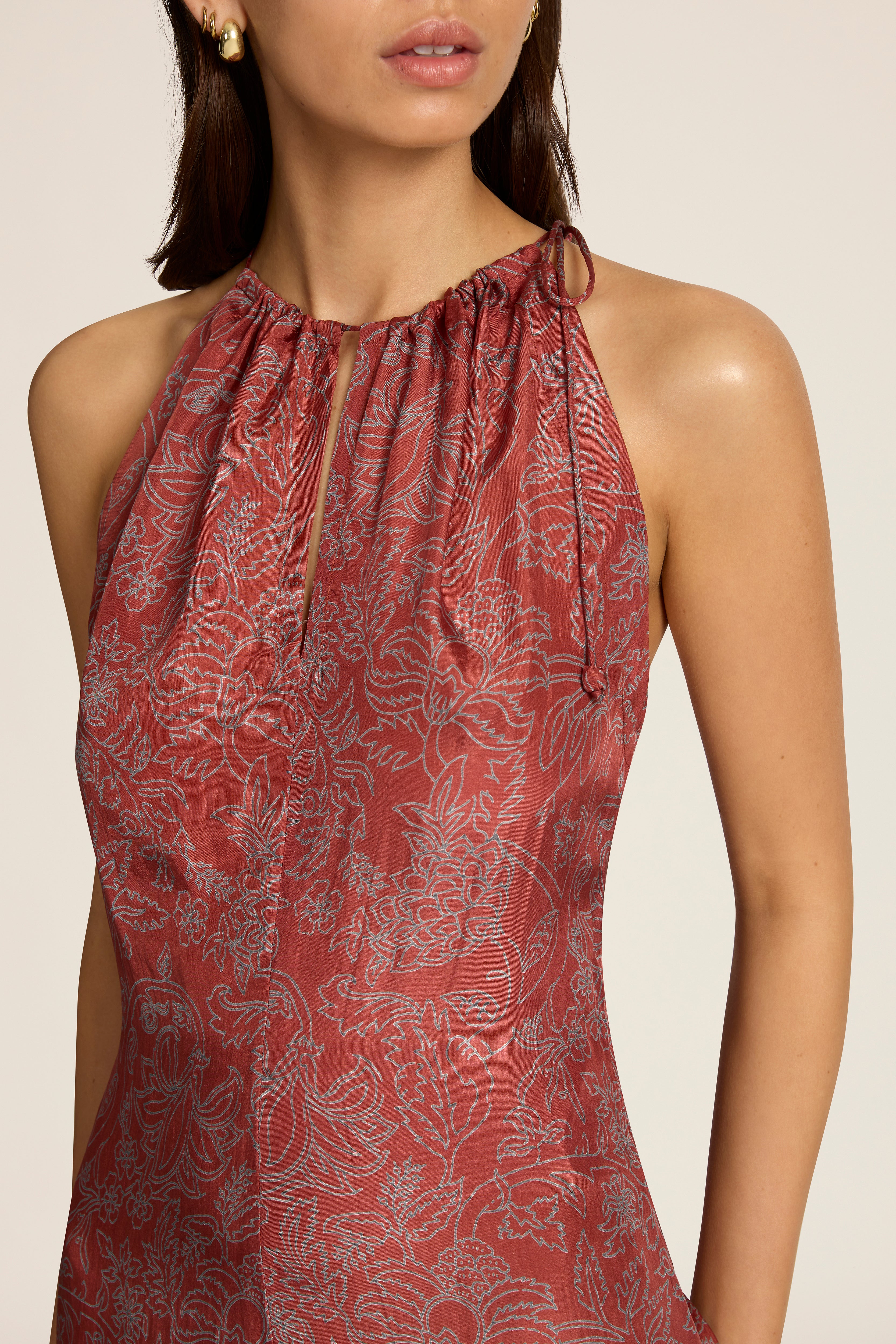 Ines Maxi Dress - Cielo Garnet