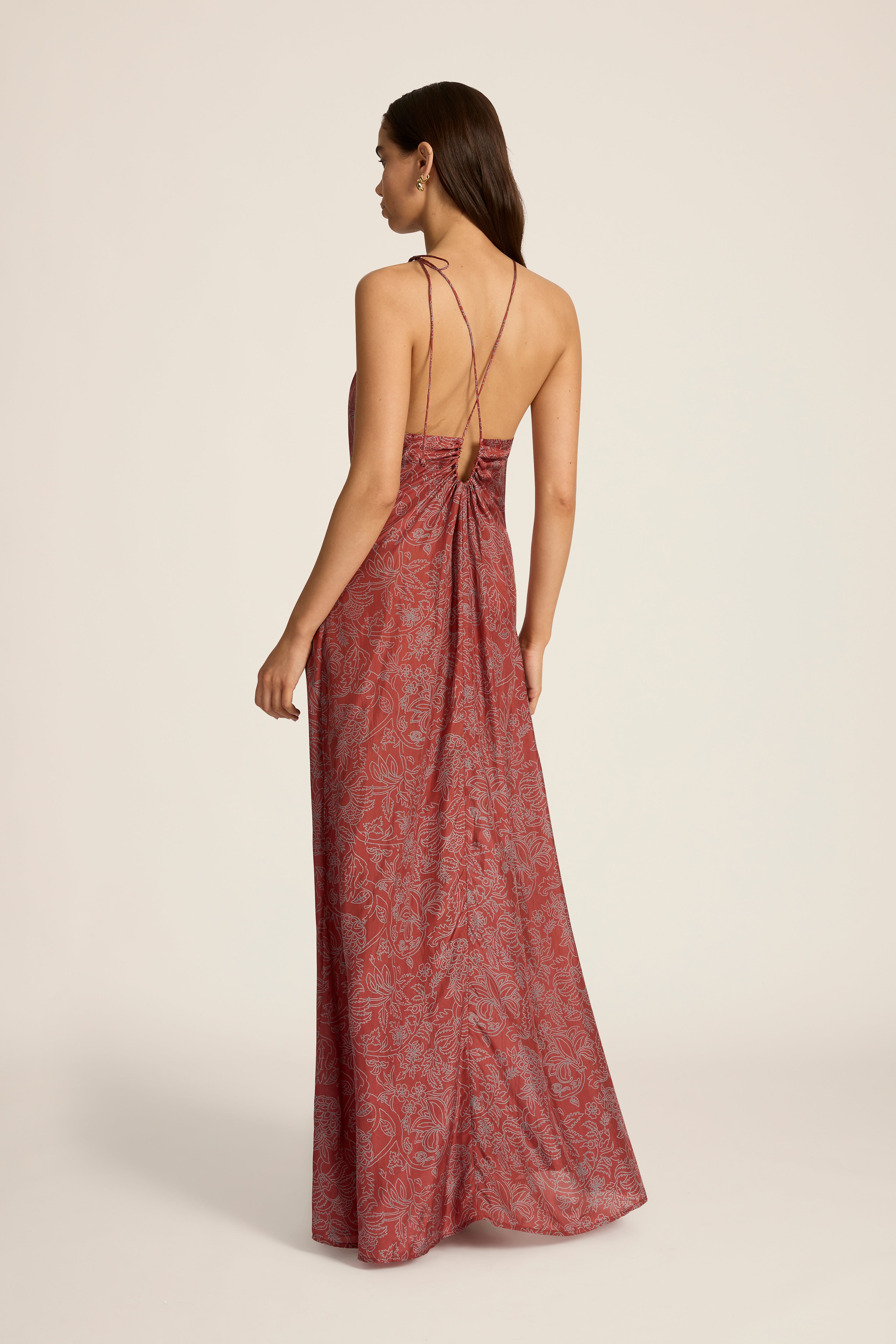 Ines Maxi Dress - Cielo Garnet