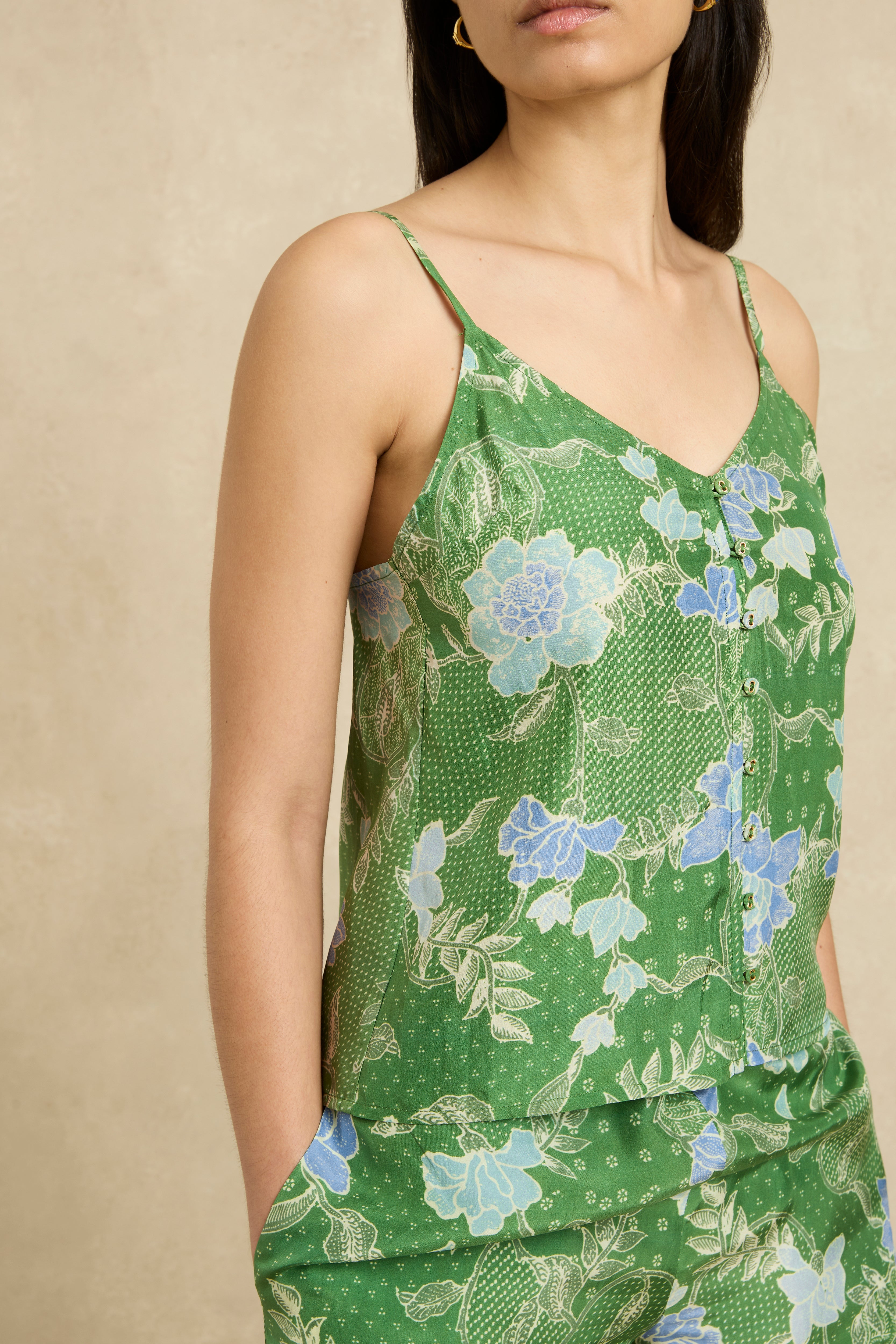 Jasmine Camisole - Bloom Jungle Green