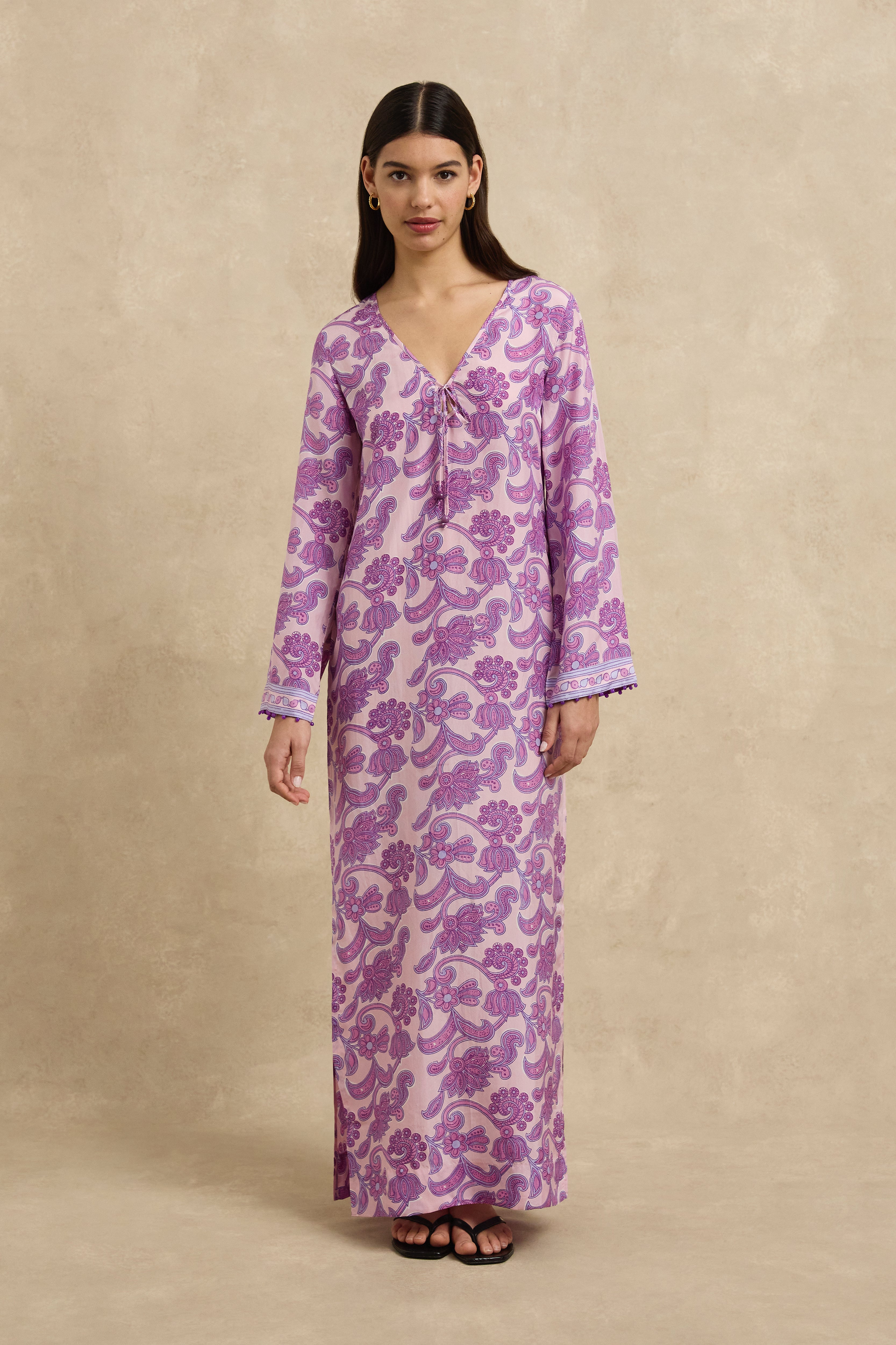 Kalinda Dress - Brocade Amethyst
