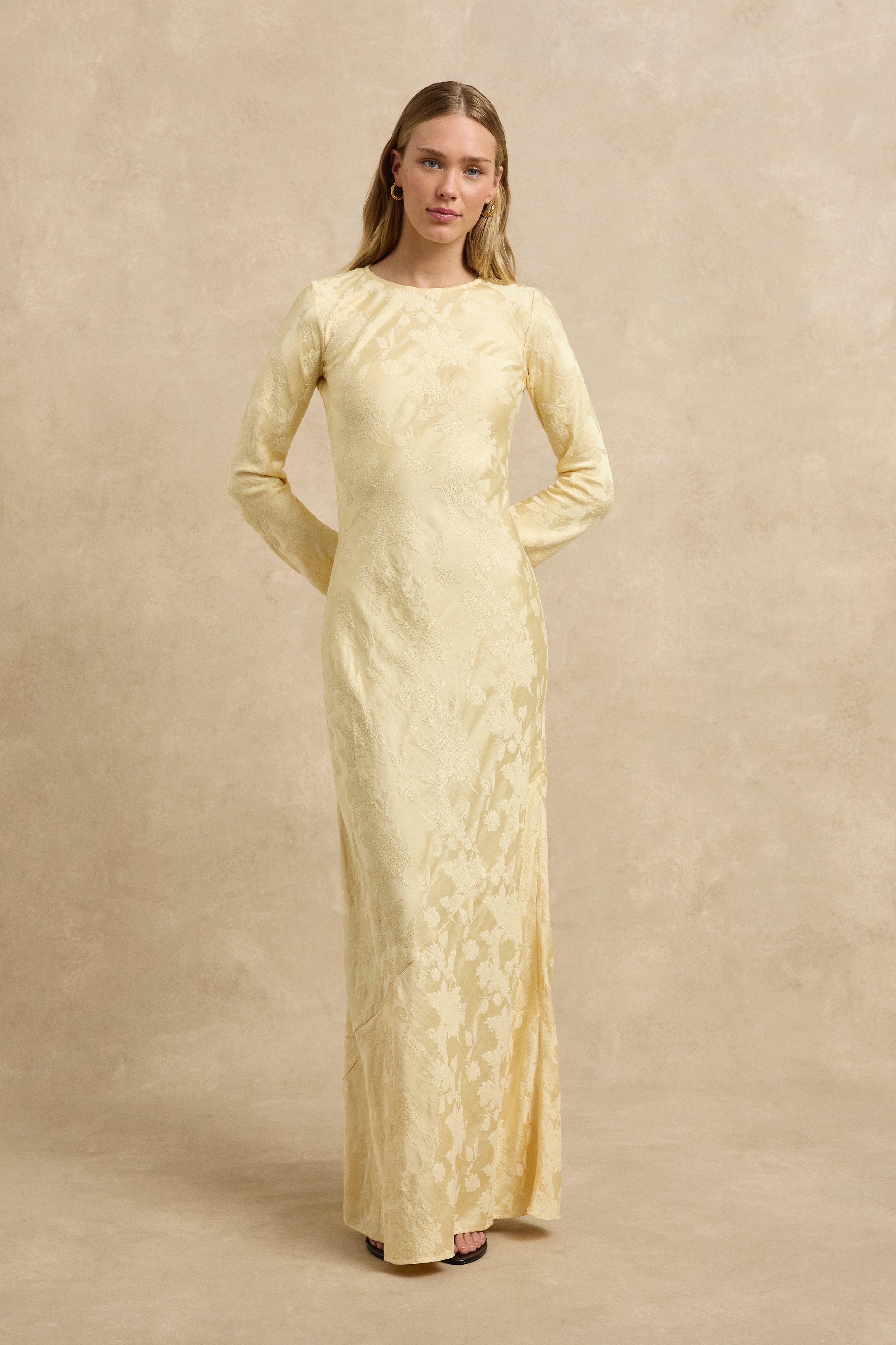 Lara Dress - Butter Jacquard