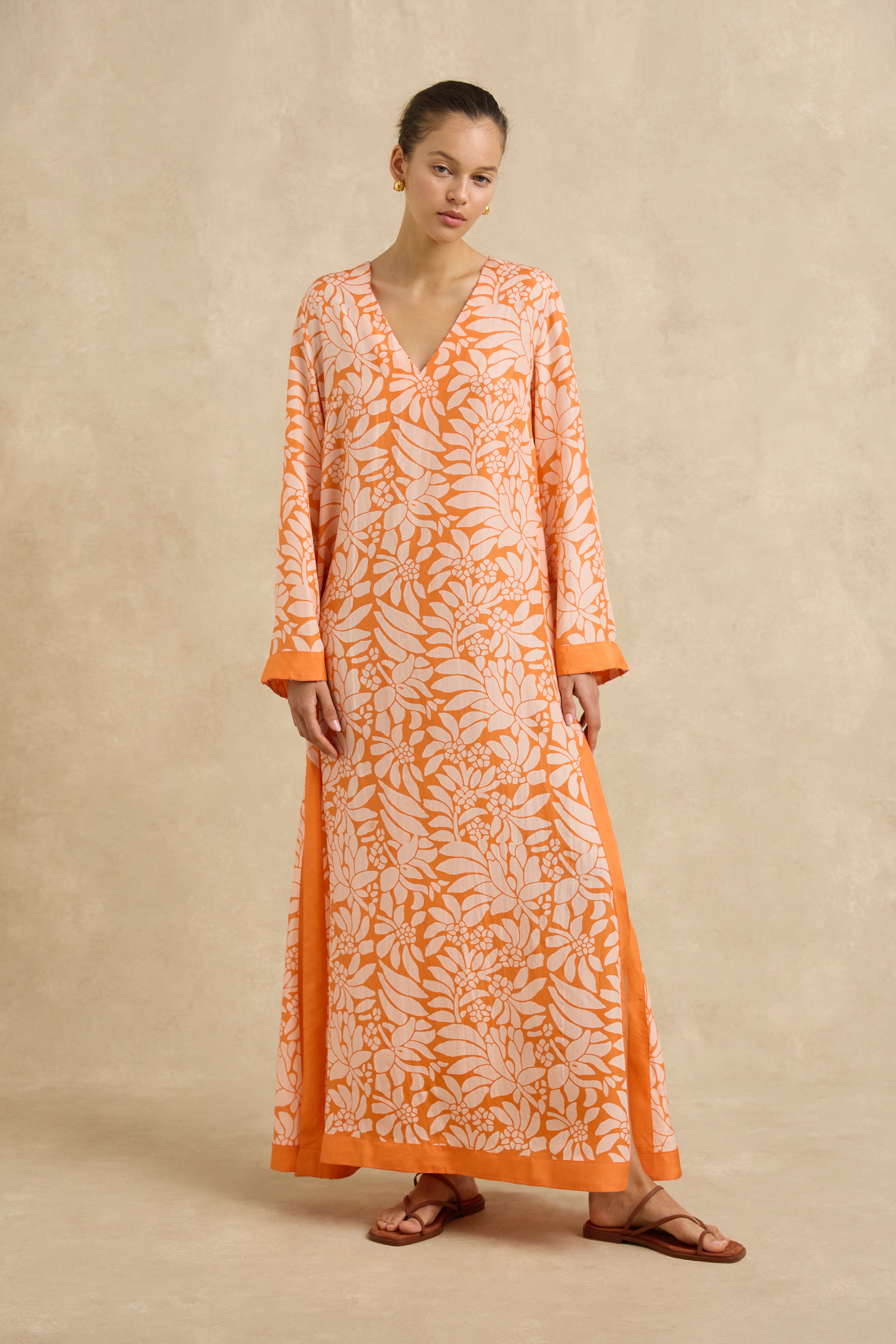 Leandra Dress - Crocus Persimmon