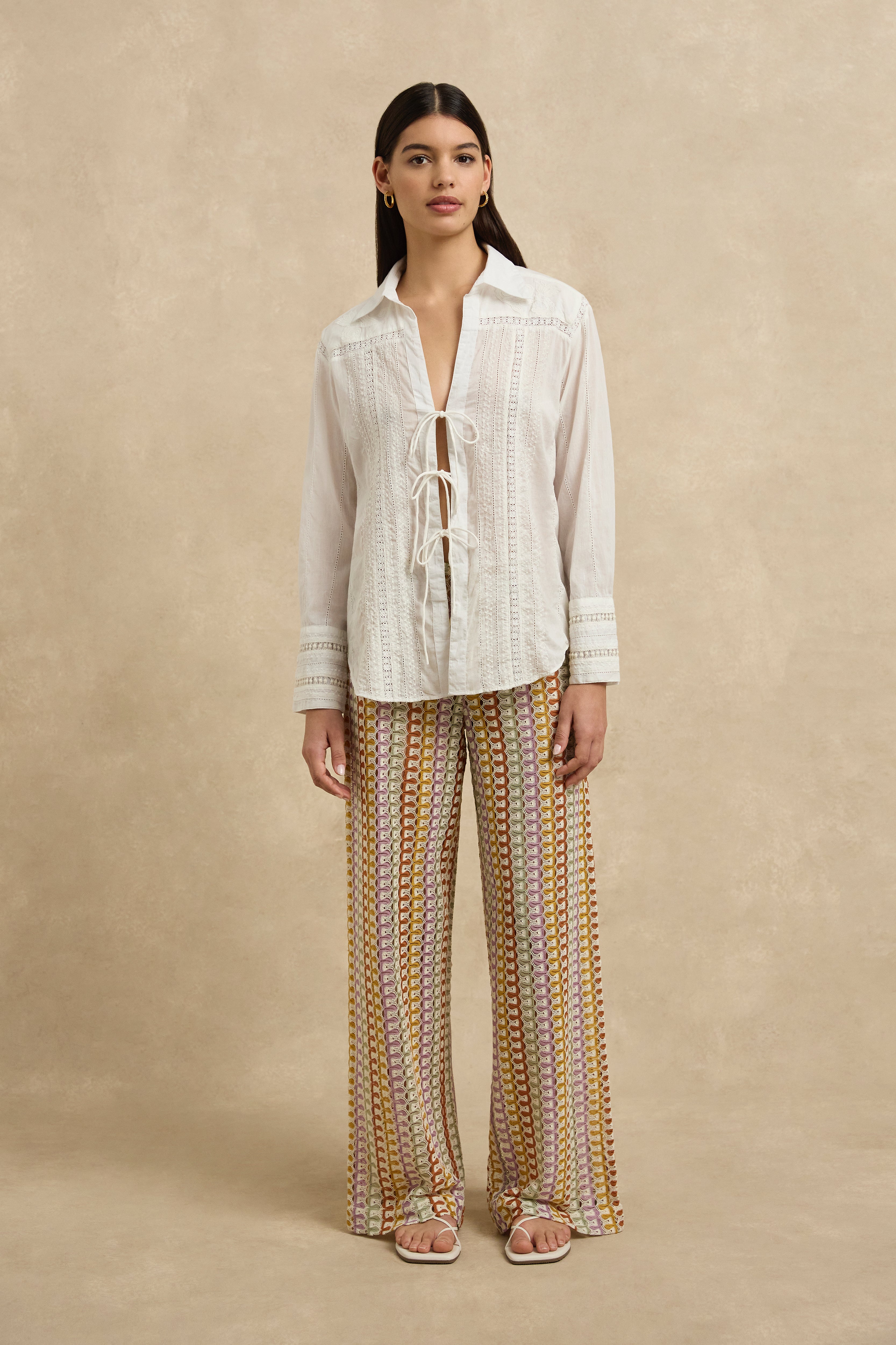 Lilla Shirt - Ivory Embroidery