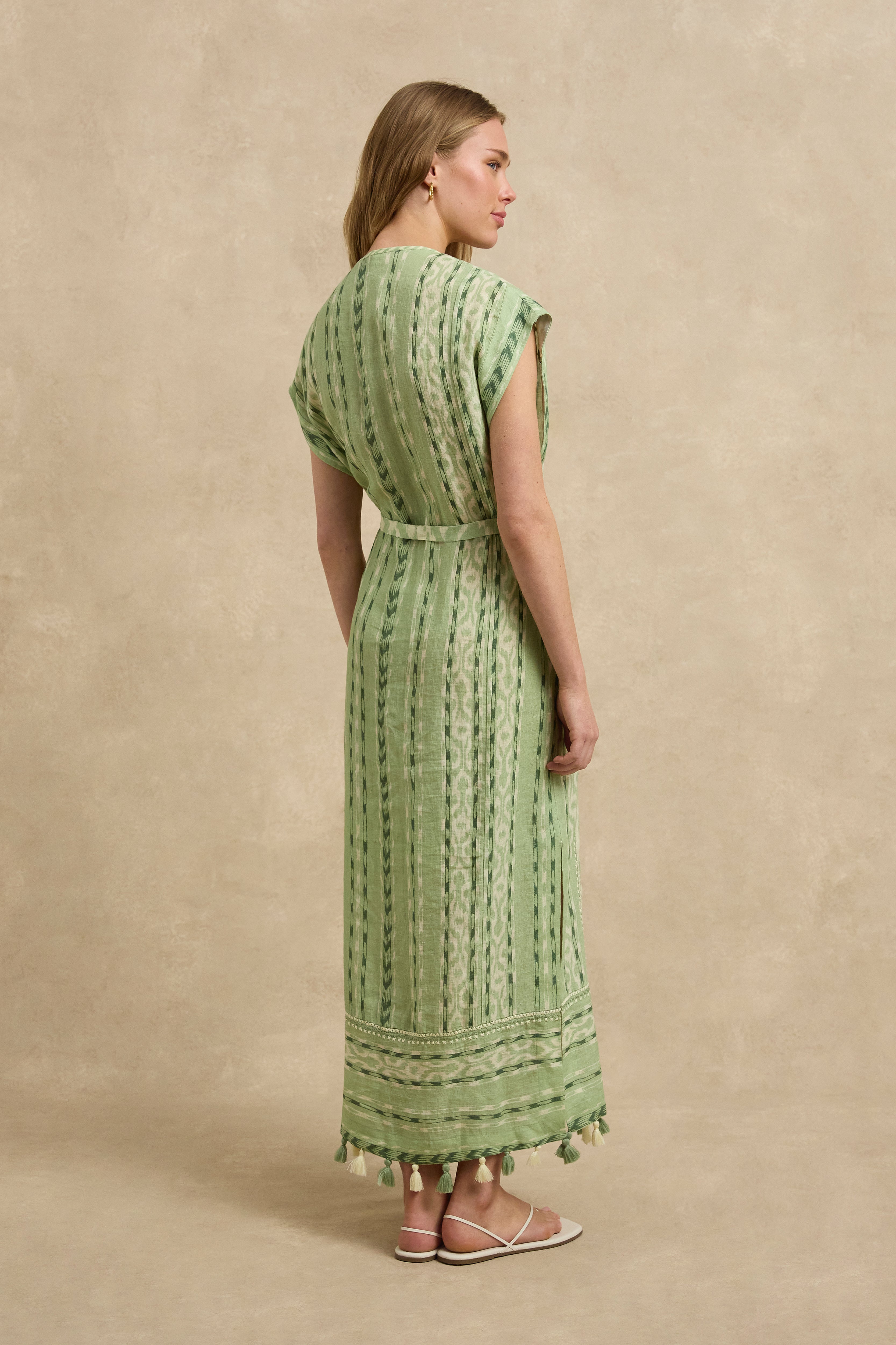 Liora Dress - Ikat Sage