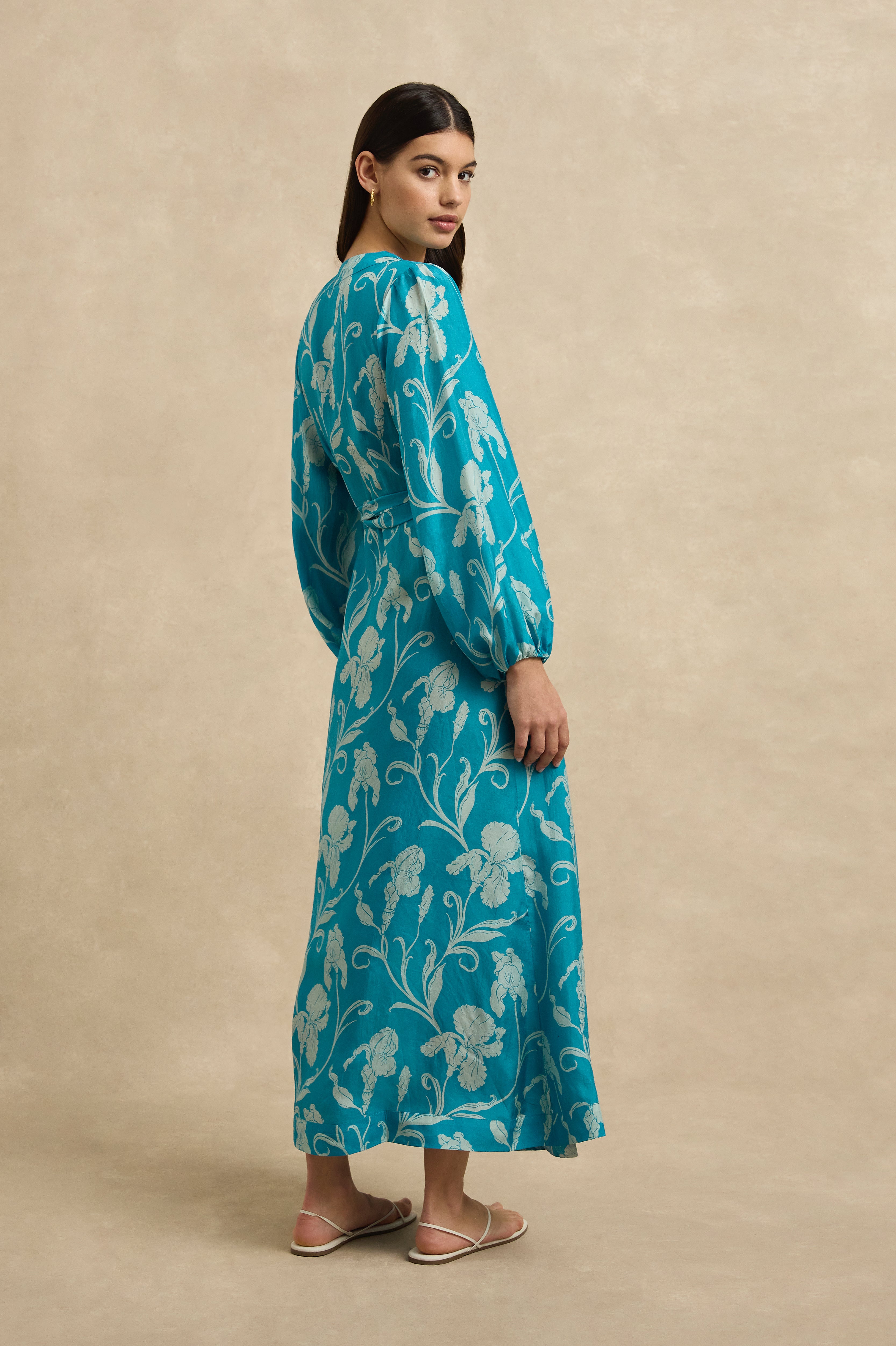 Luna Wrap Dress - Iris Aquamarine