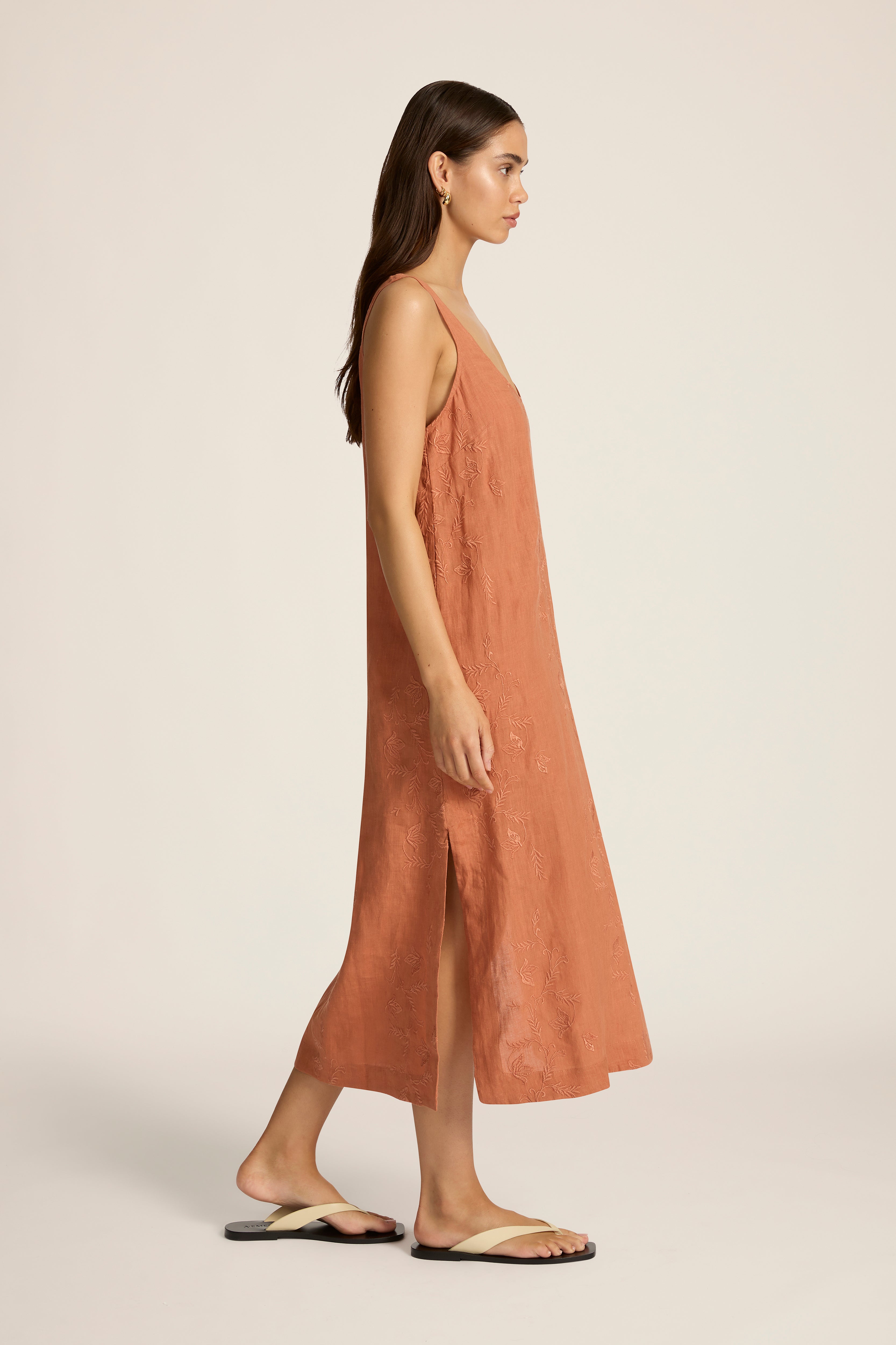 Maria Midi Dress - Verano Caramel