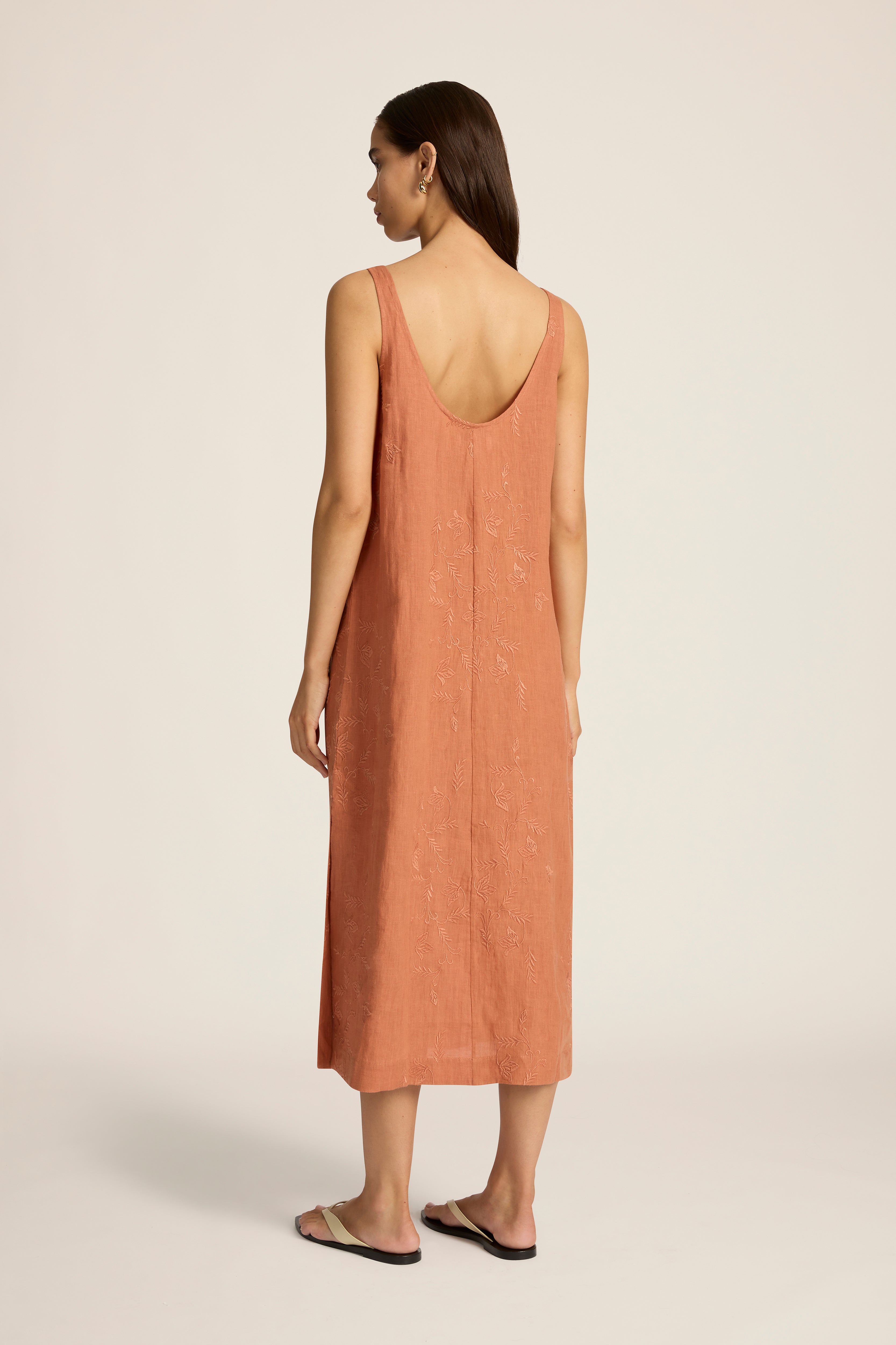 Maria Midi Dress - Verano Caramel