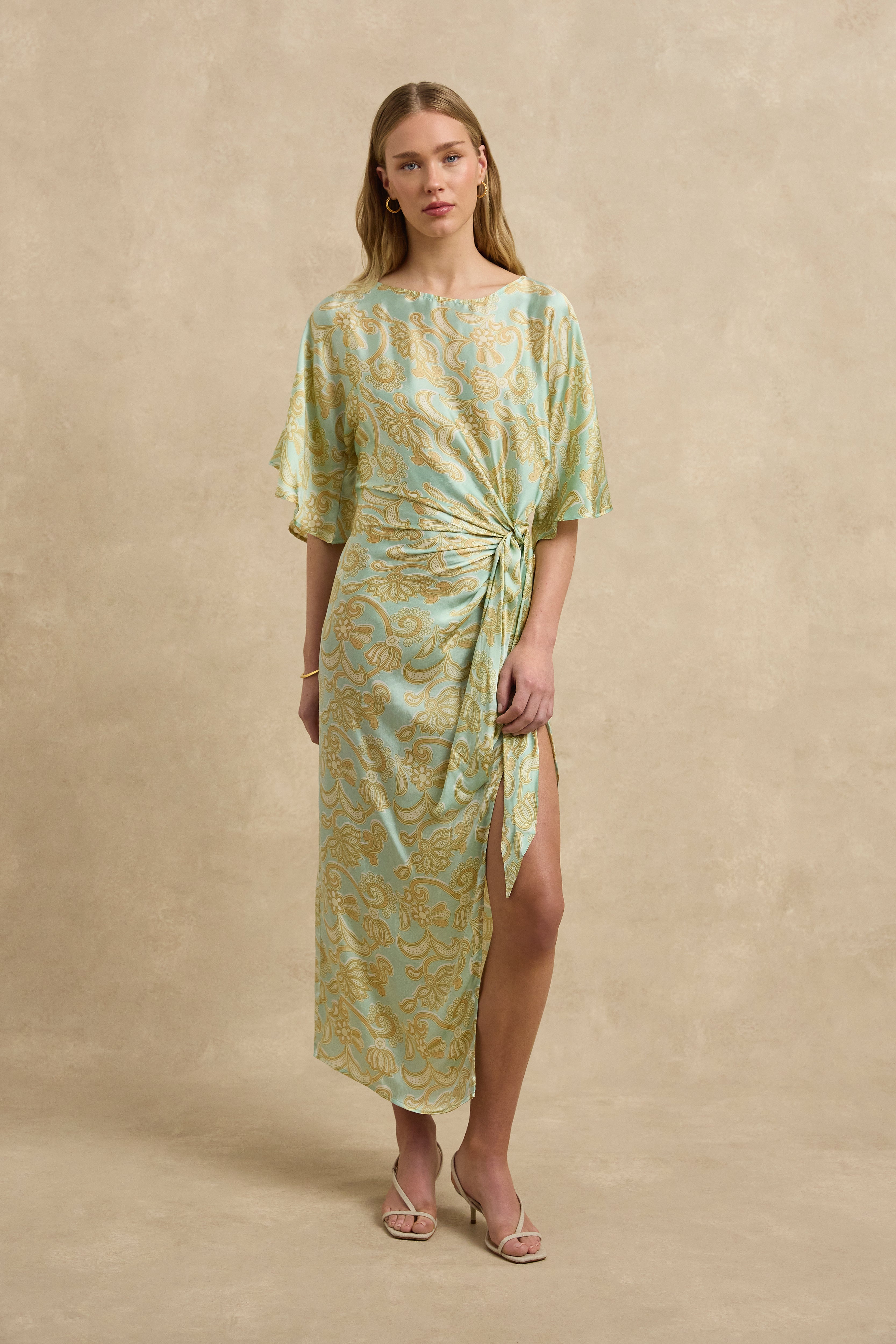 Marzia Dress - Brocade Mint