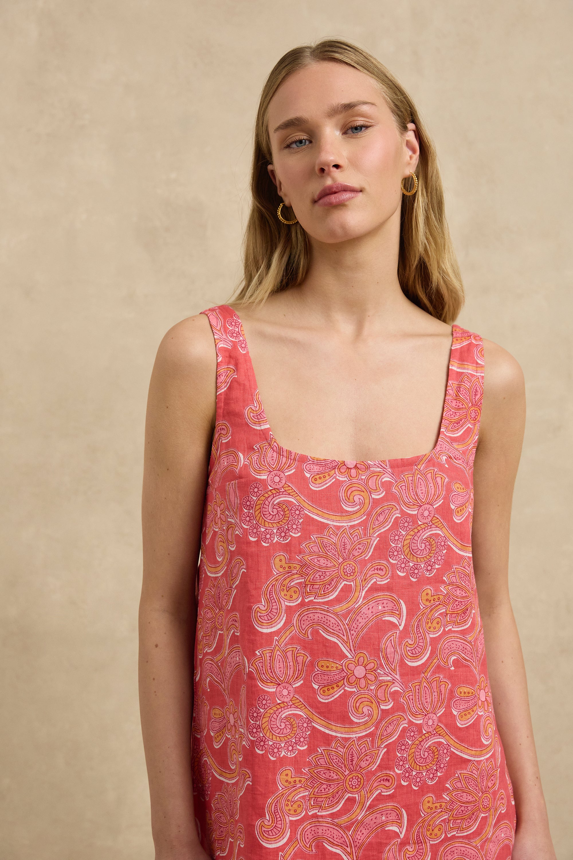 Mia Mini Dress - Brocade Fuchsia