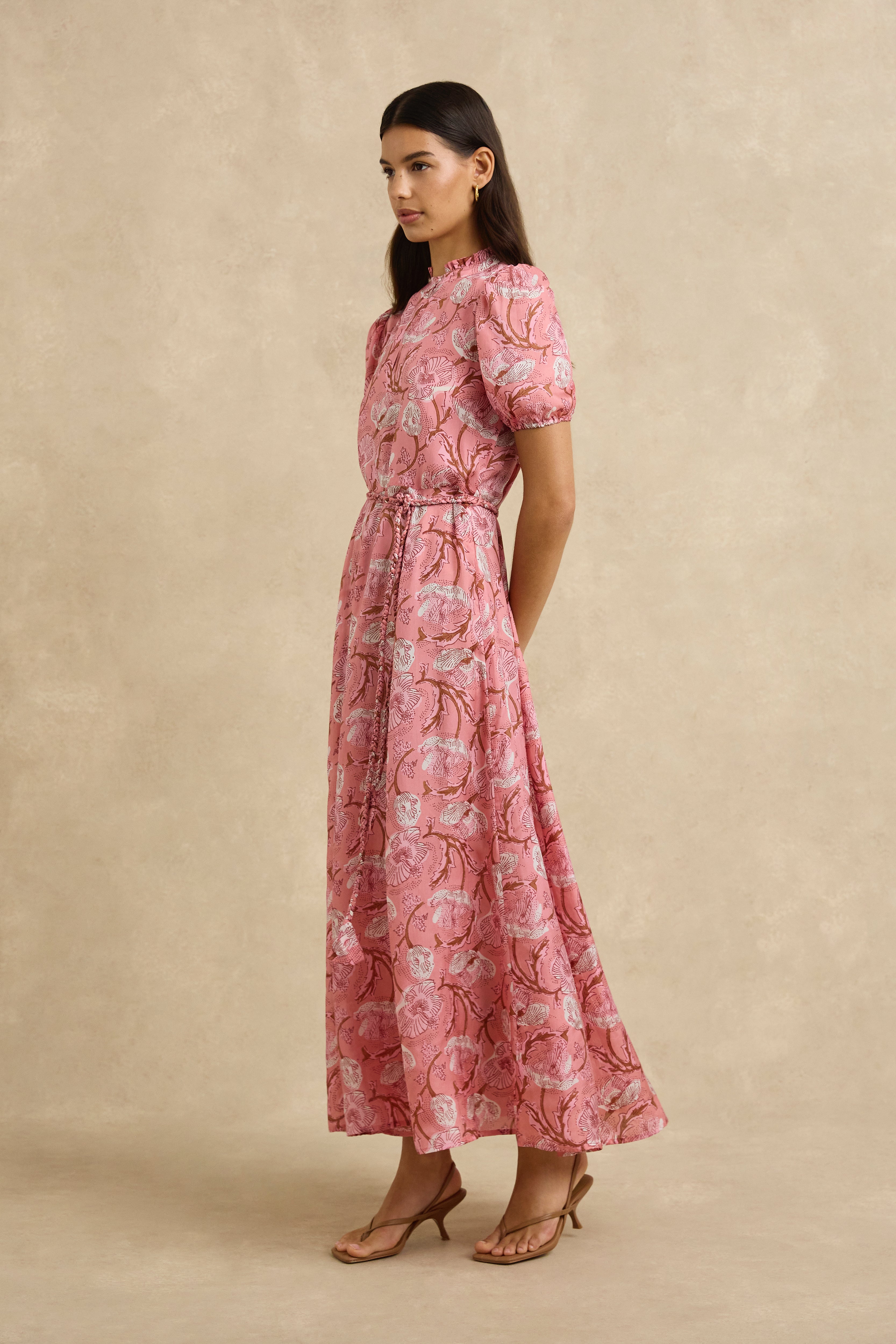 Oceanus Dress - Hibiscus Pink