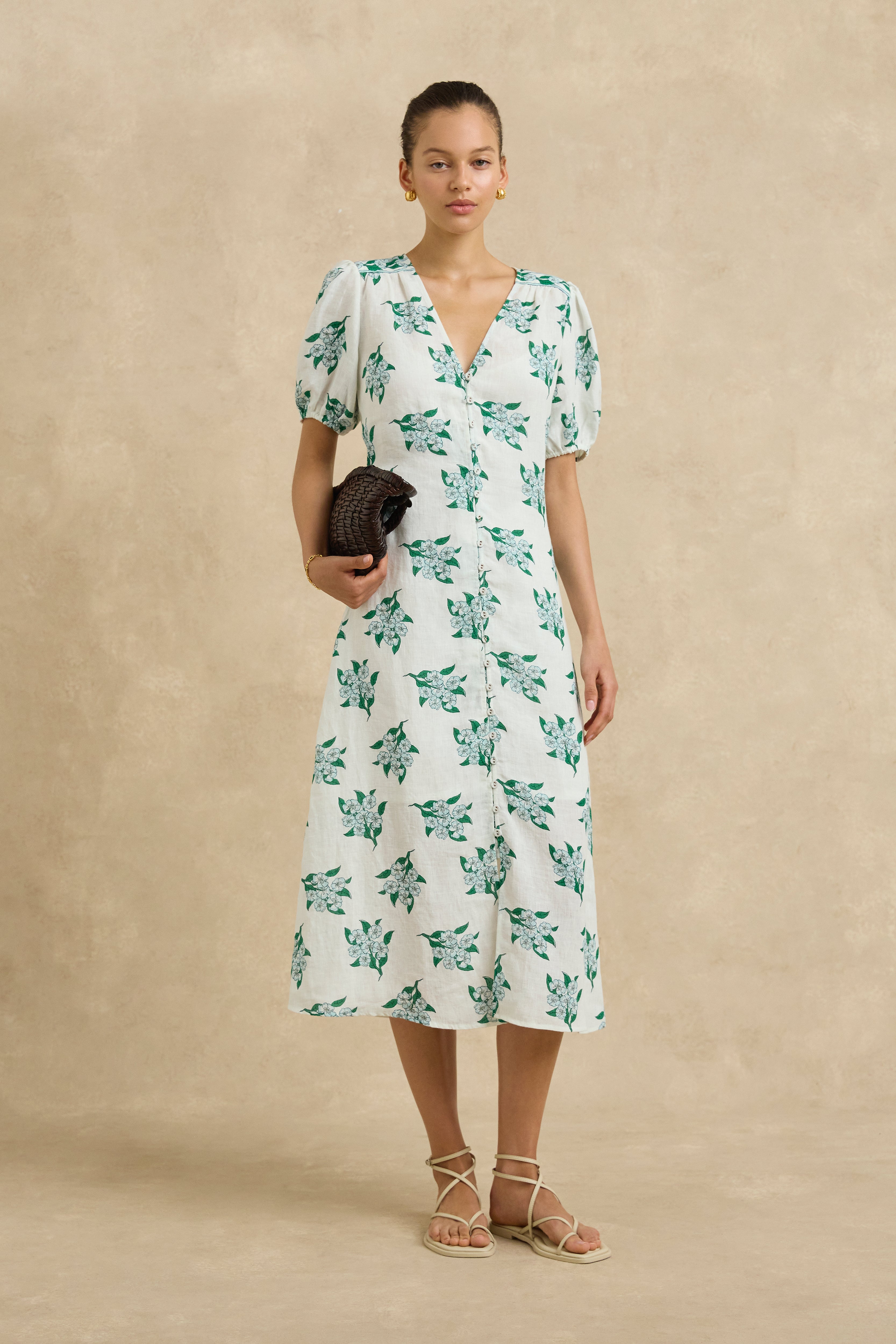 Poppy Dress - Emerald Blossom