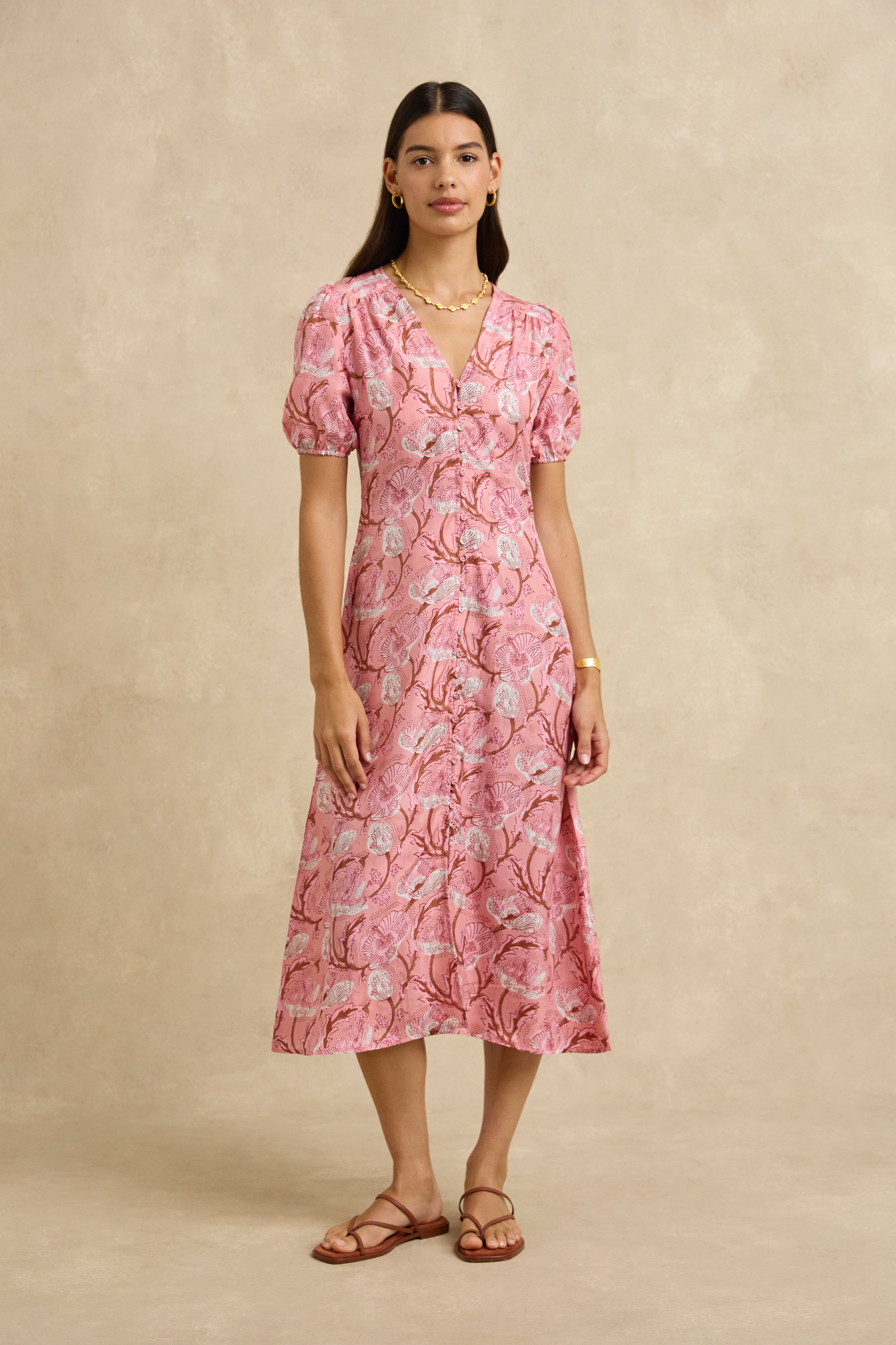 Olivia Dress - Hibiscus Pink
