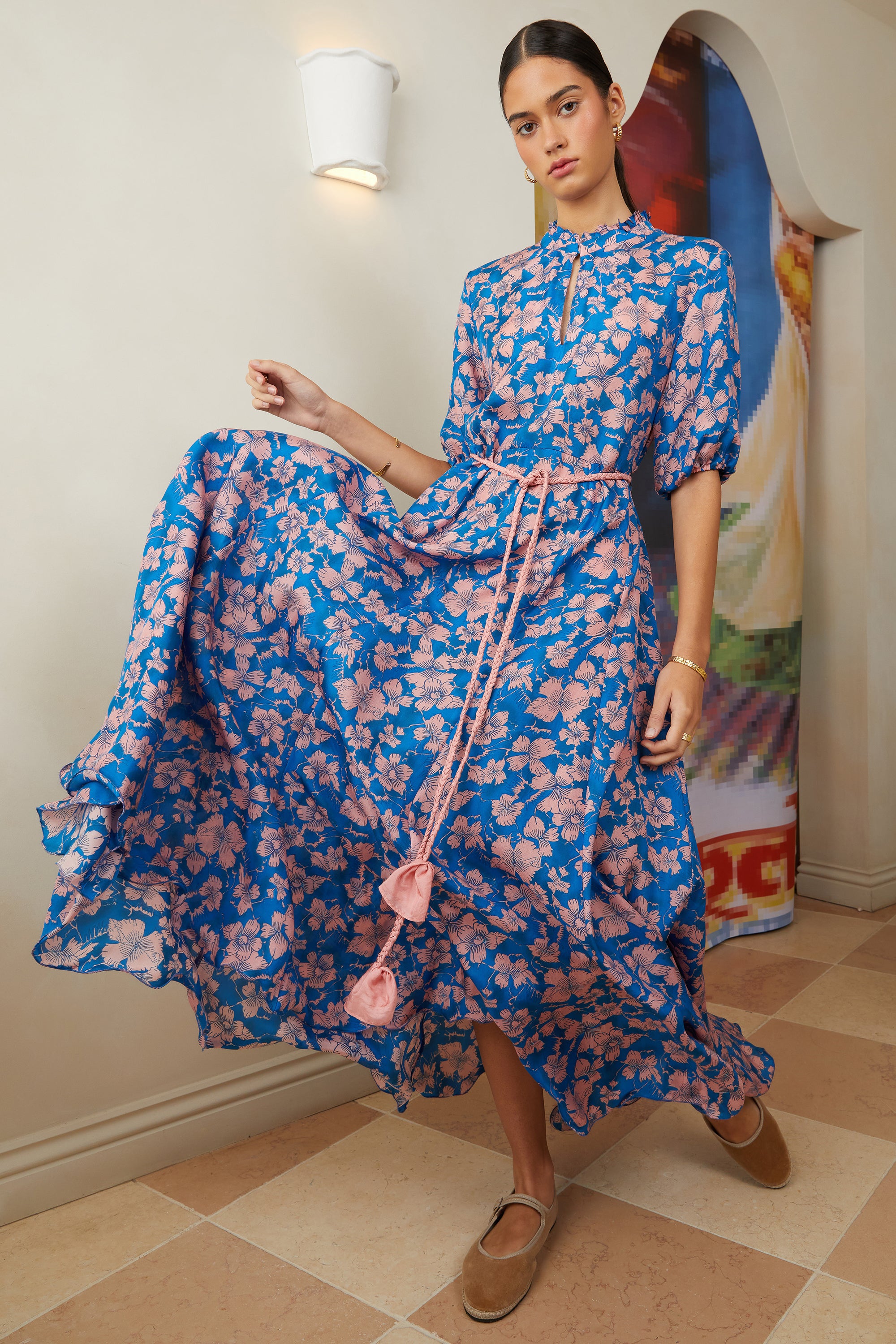 Oceanus Maxi  Dress - Poppy