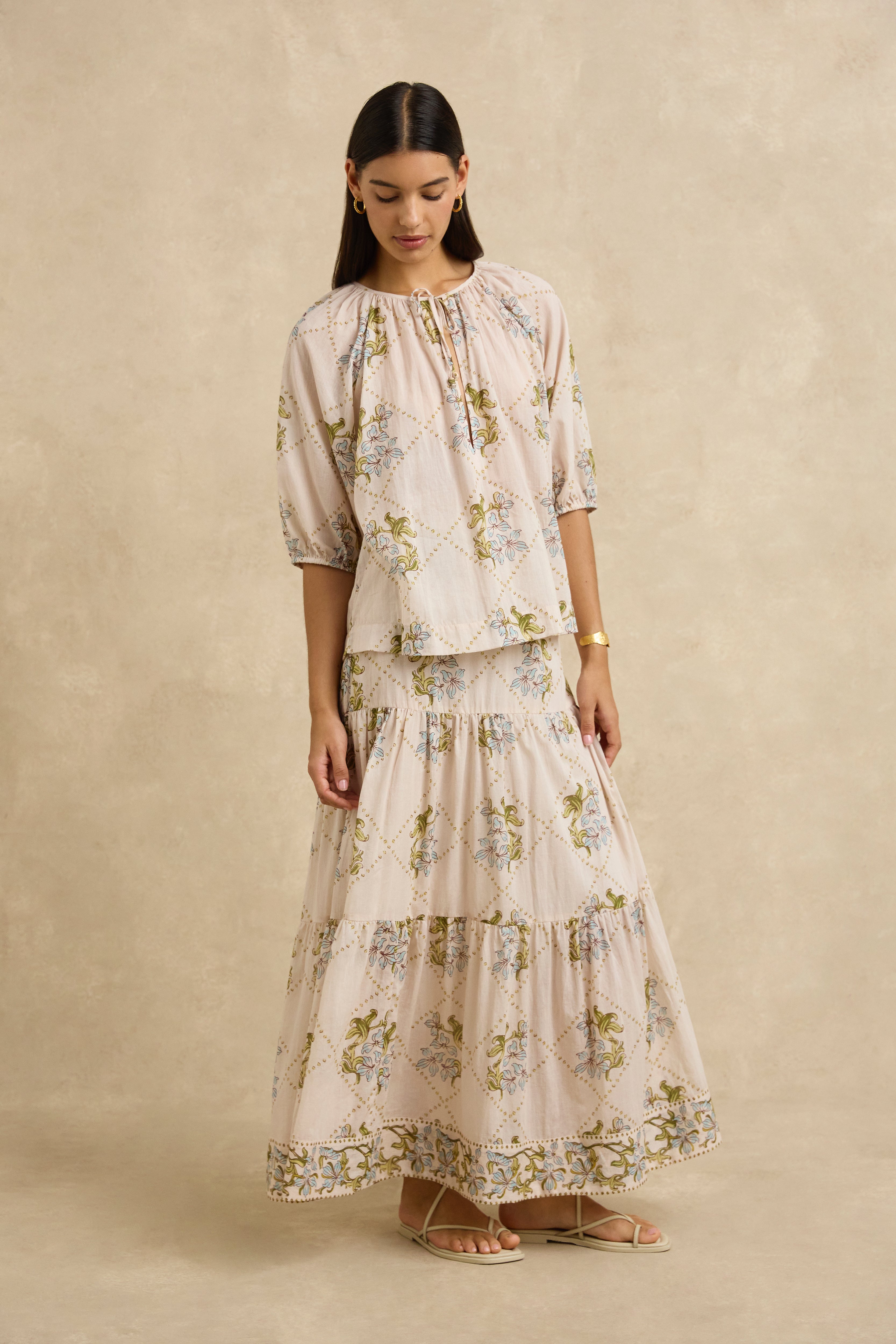 Adira Skirt - Jasmine Nude